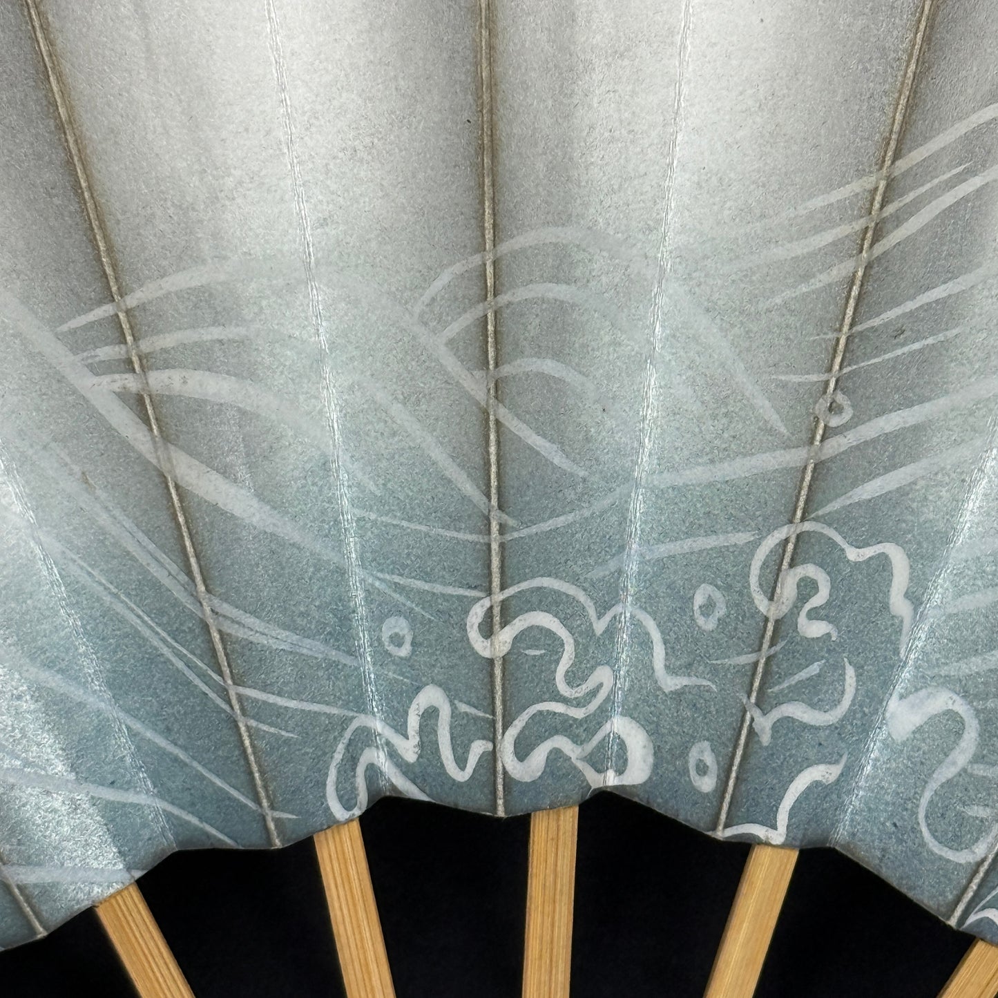"Silver Tide" Vintage Dance Folding Fan