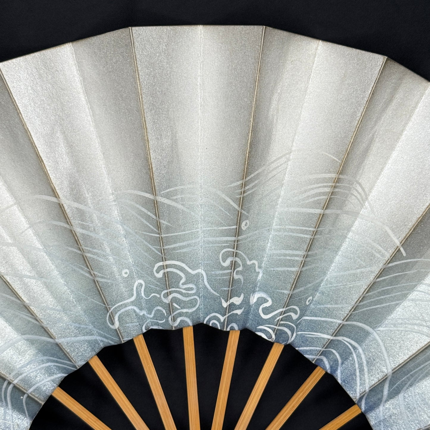 "Silver Tide" Vintage Dance Folding Fan