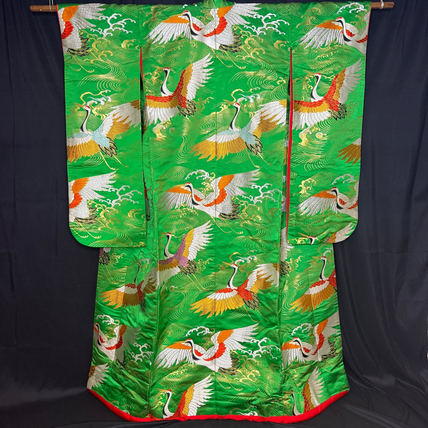 "Cresting Cranes" Wedding Kimono (Uchikake)