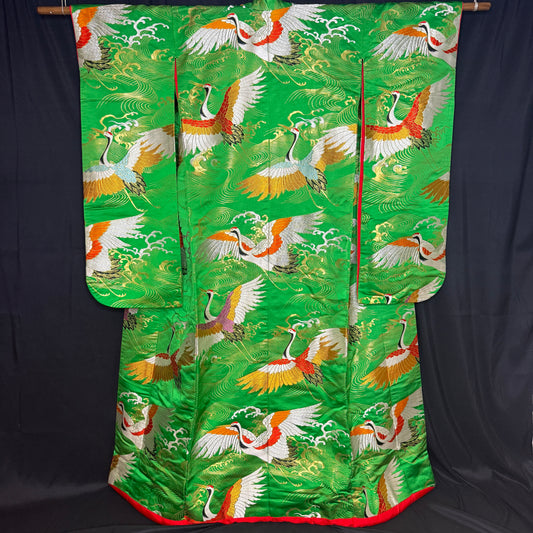 "Cresting Cranes" Wedding Kimono (Uchikake)