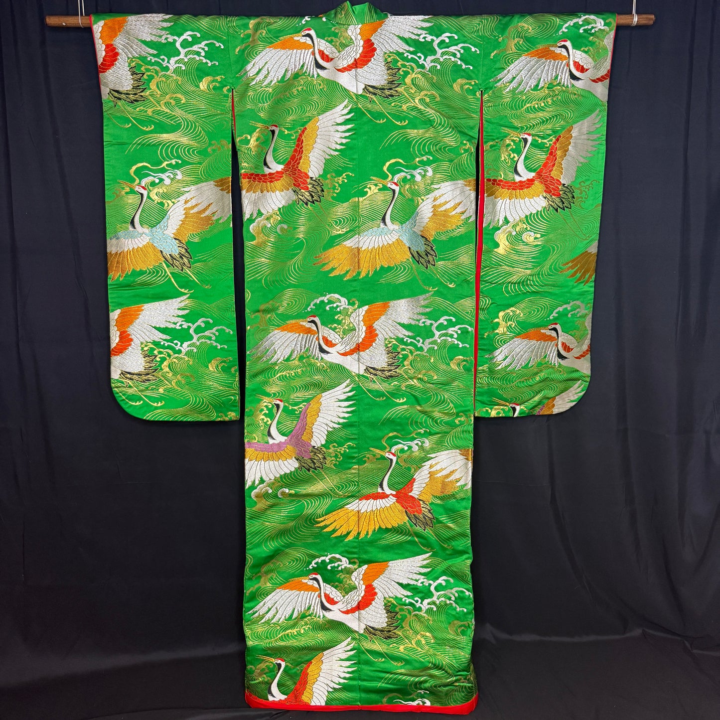 "Cresting Cranes" Wedding Kimono (Uchikake)