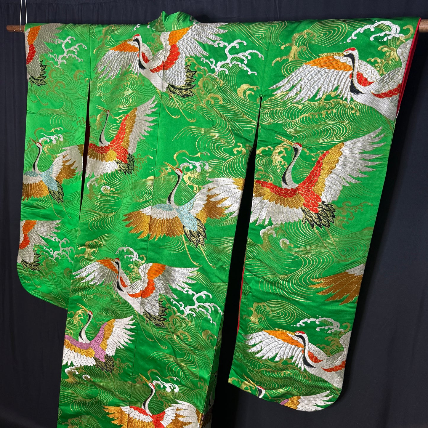 "Cresting Cranes" Wedding Kimono (Uchikake)