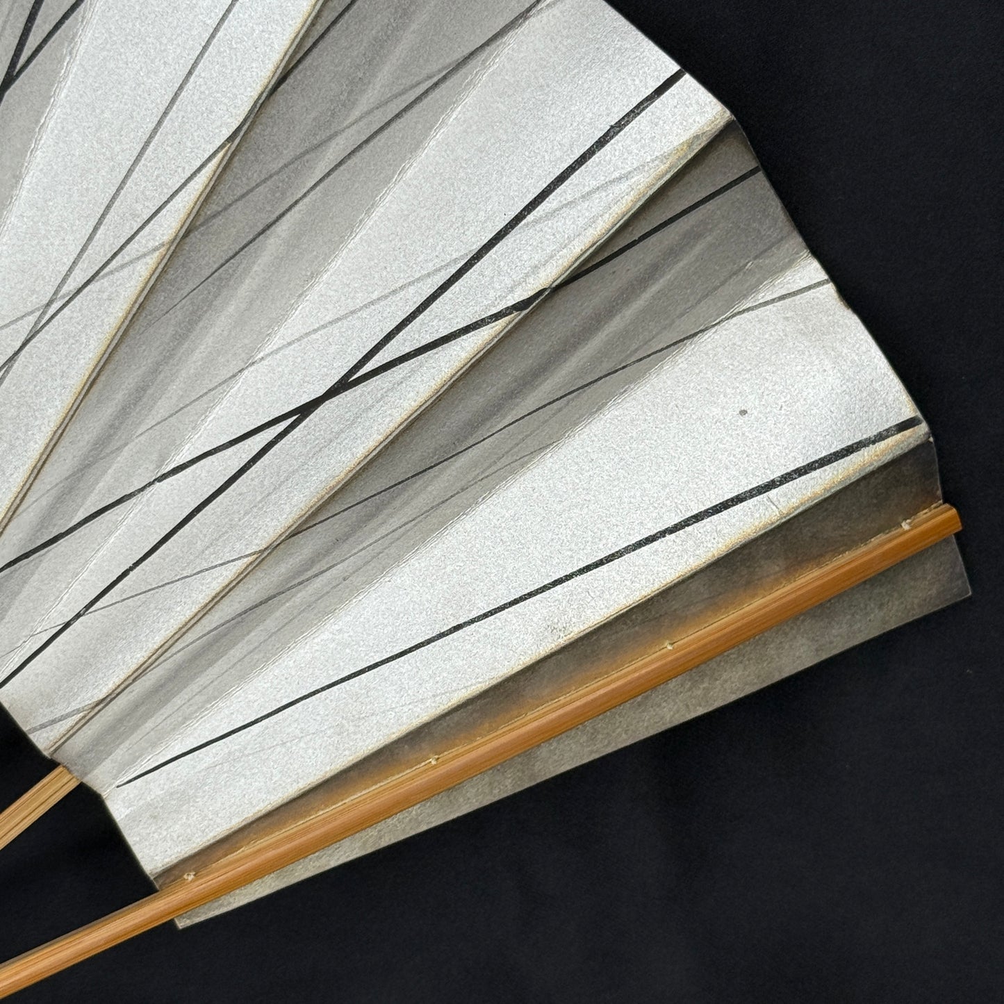 "Silver Streak" Vintage Dance Folding Fan