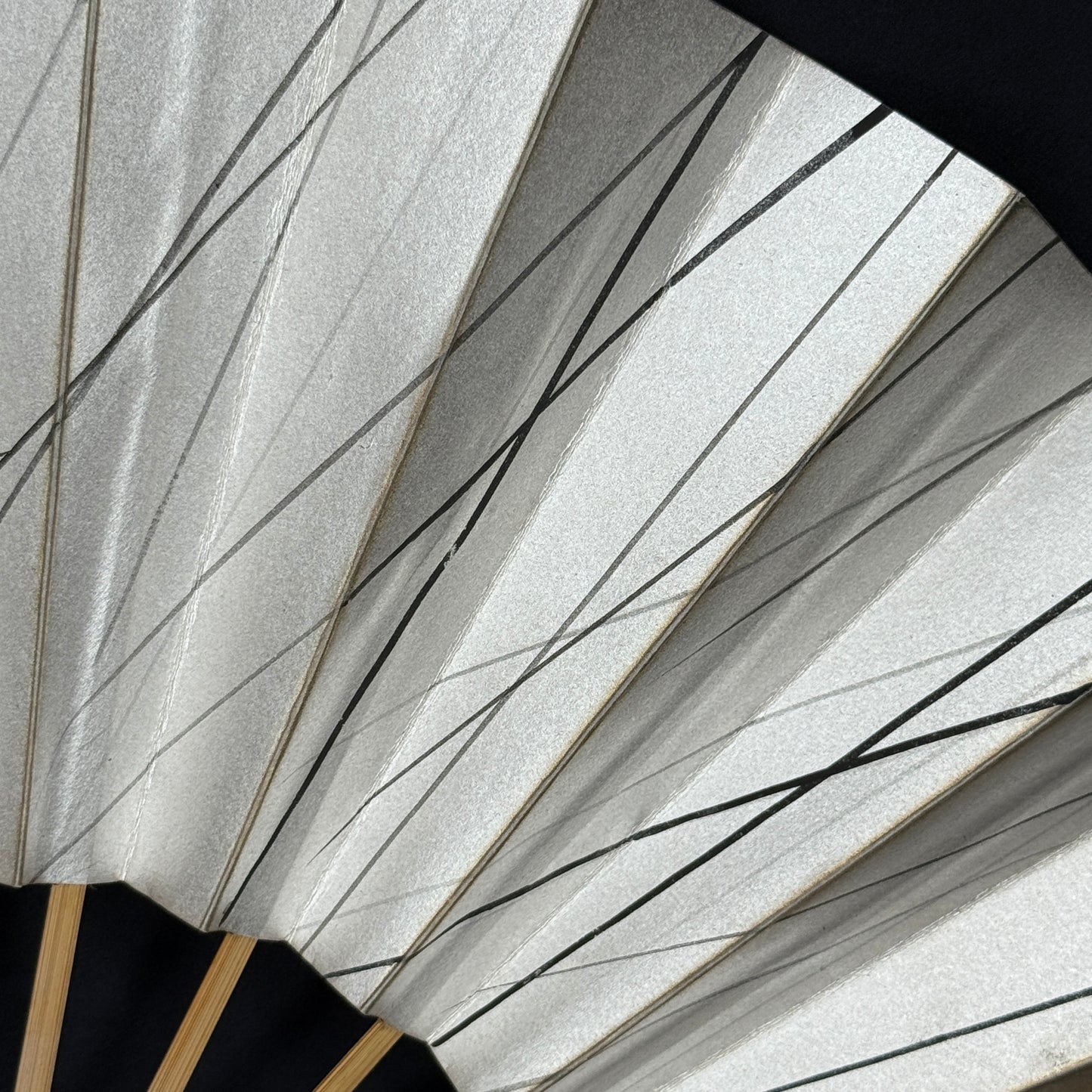 "Silver Streak" Vintage Dance Folding Fan