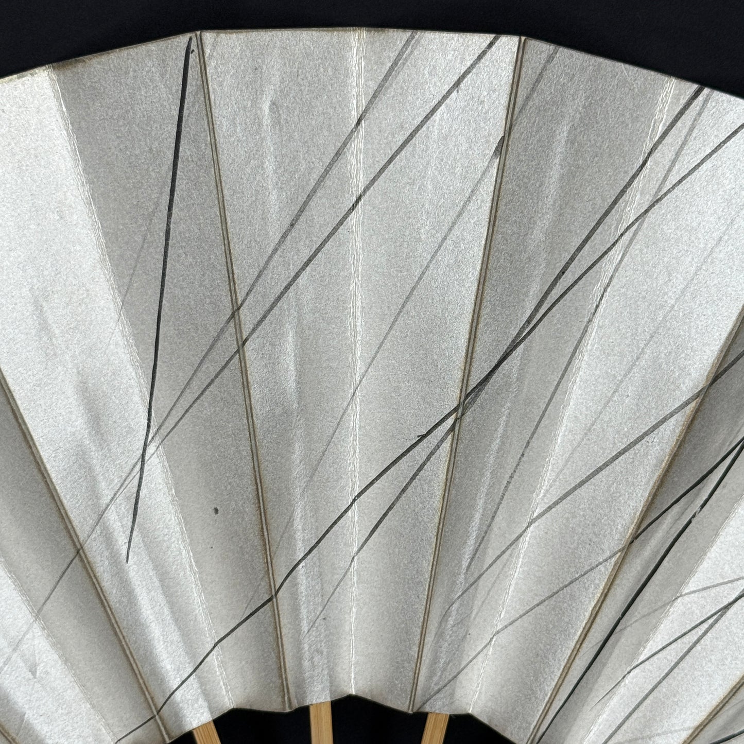 "Silver Streak" Vintage Dance Folding Fan