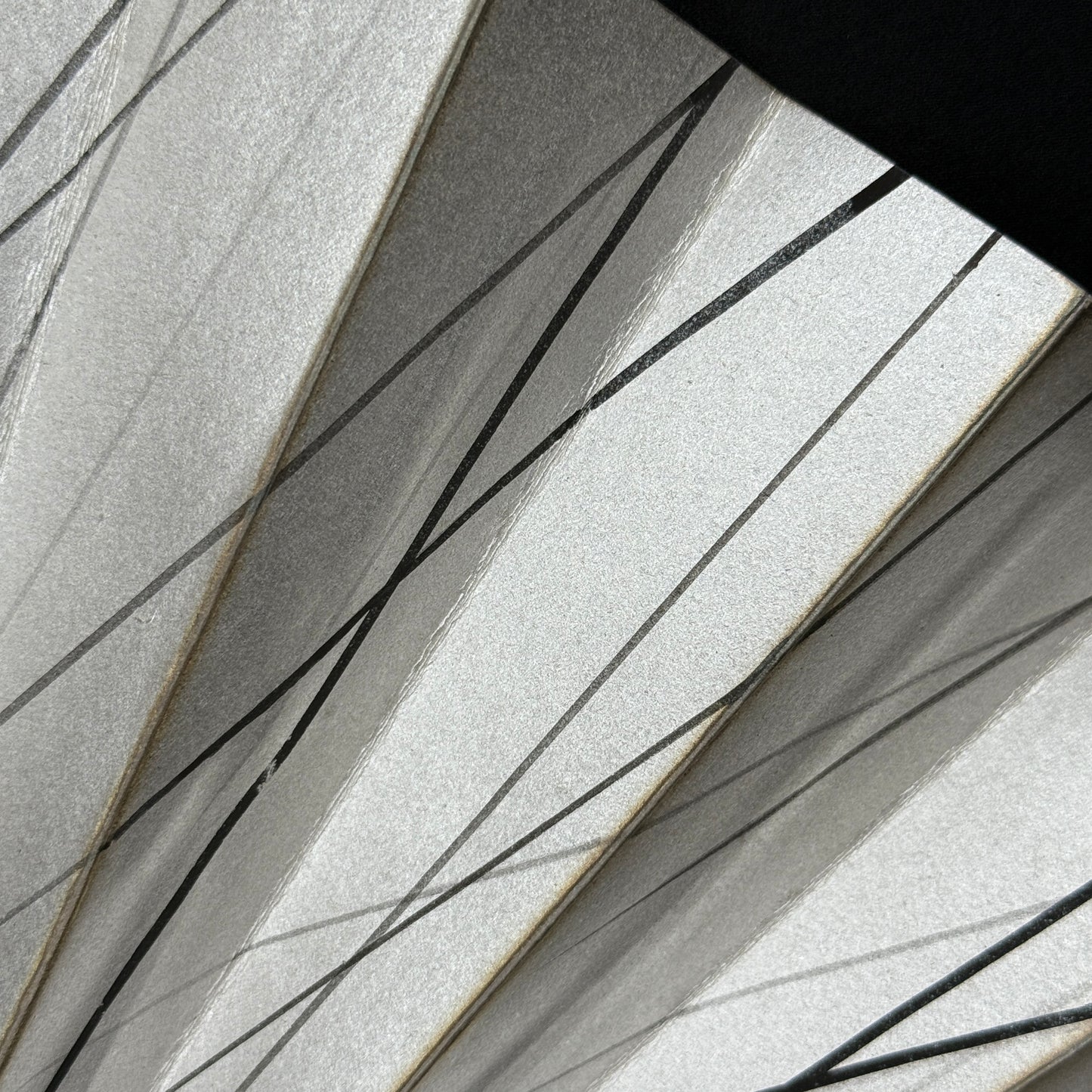 "Silver Streak" Vintage Dance Folding Fan