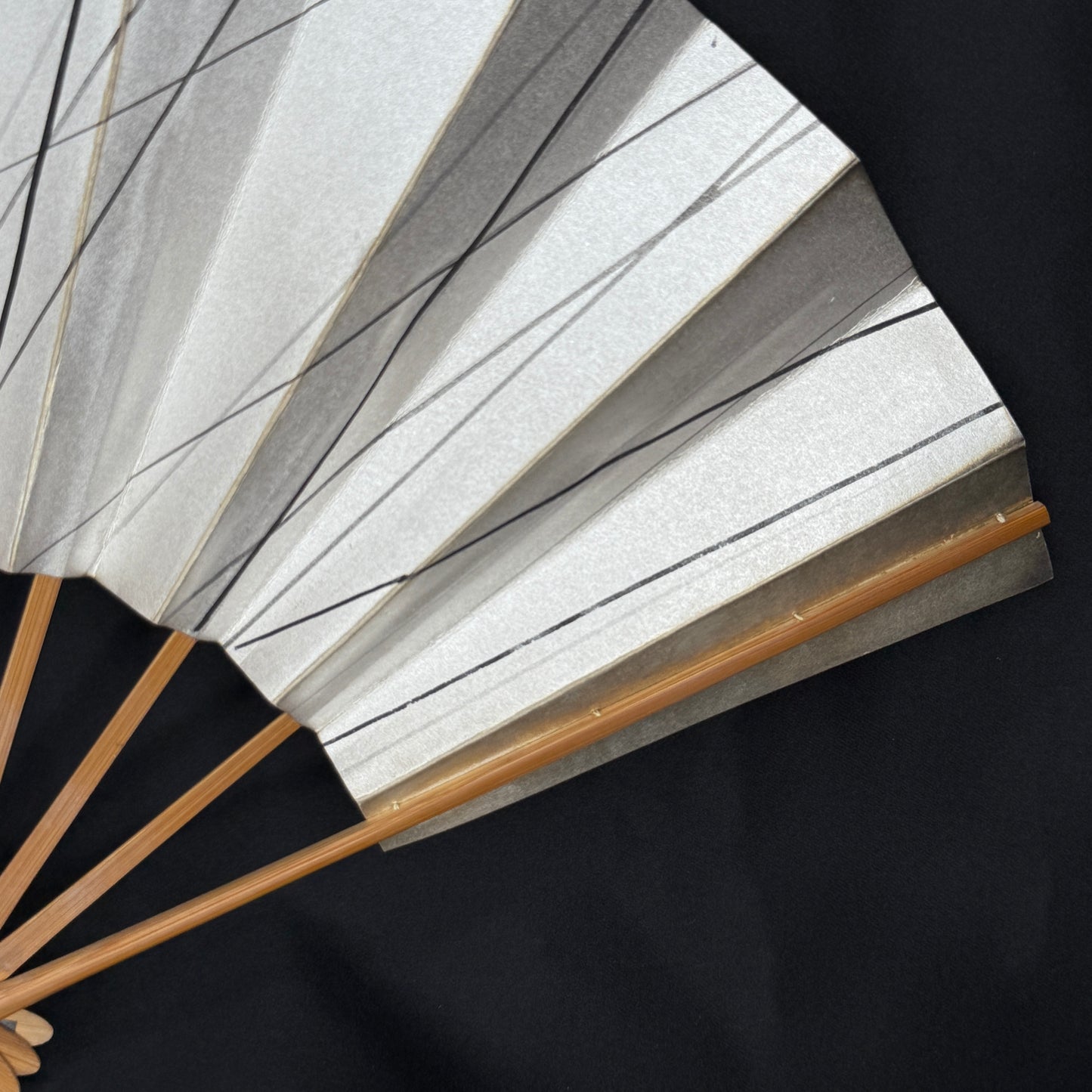 "Silver Streak" Vintage Dance Folding Fan