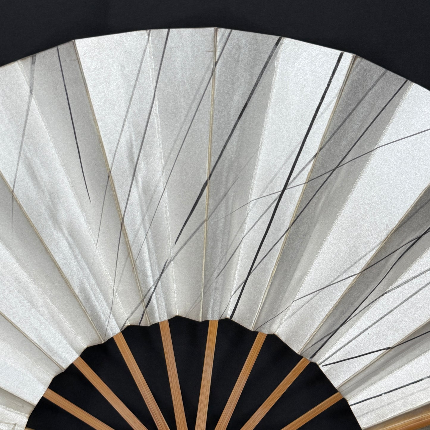 "Silver Streak" Vintage Dance Folding Fan