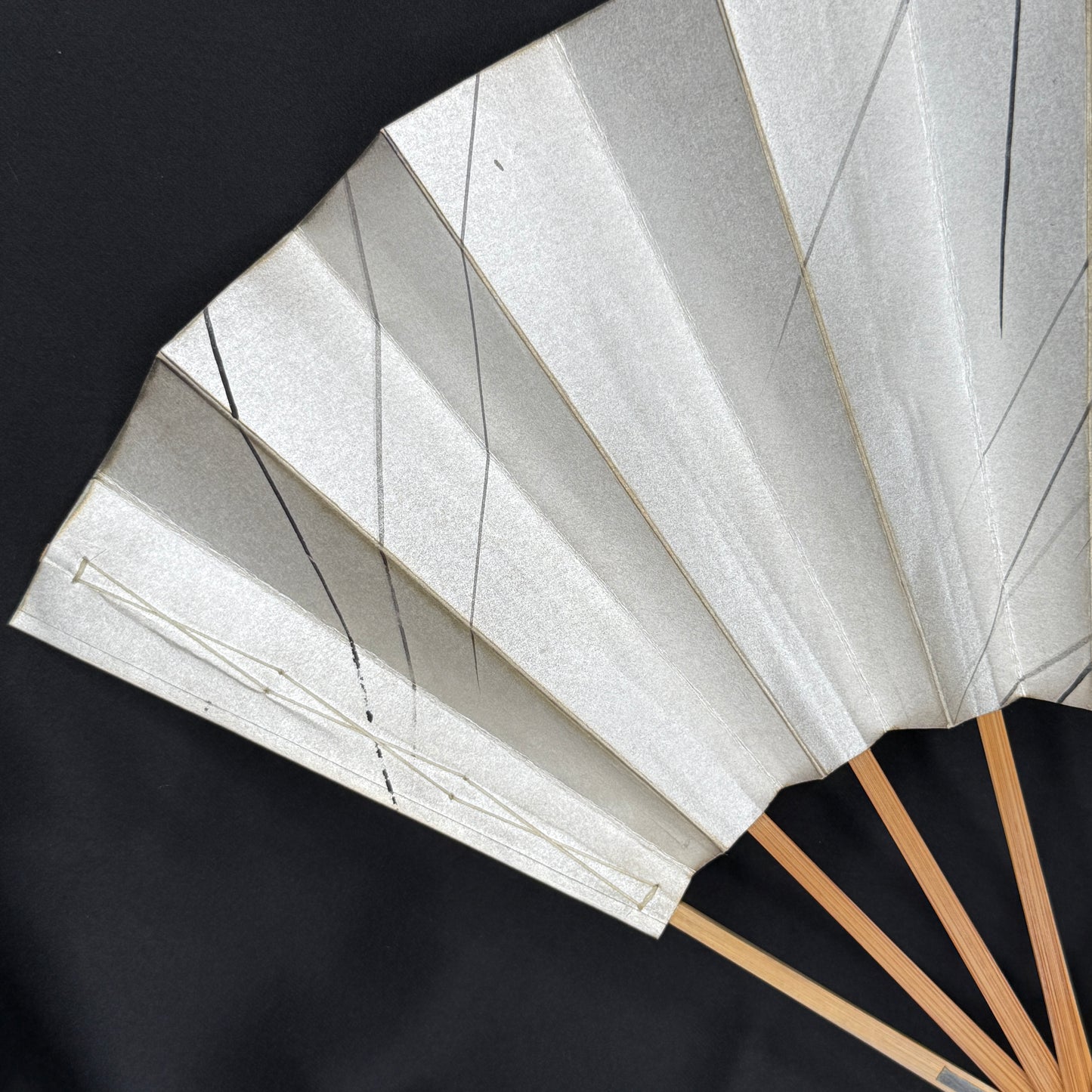 "Silver Streak" Vintage Dance Folding Fan