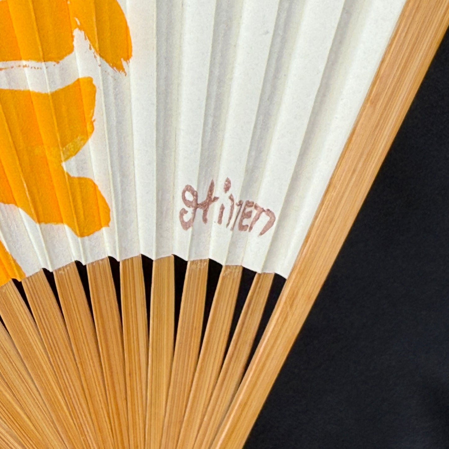 "Sunny Sketch" Vintage Folding Fan