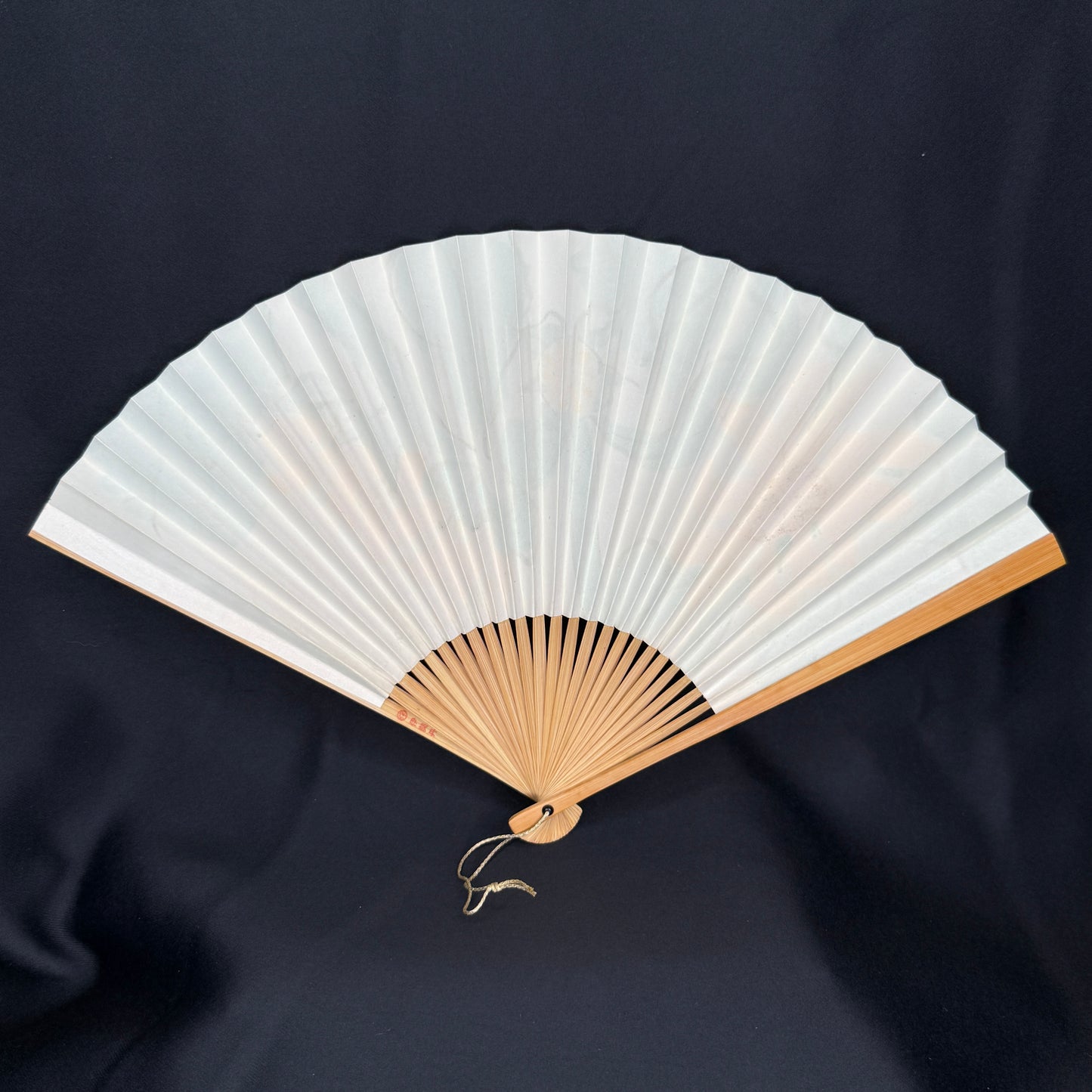 "Sunny Sketch" Vintage Folding Fan
