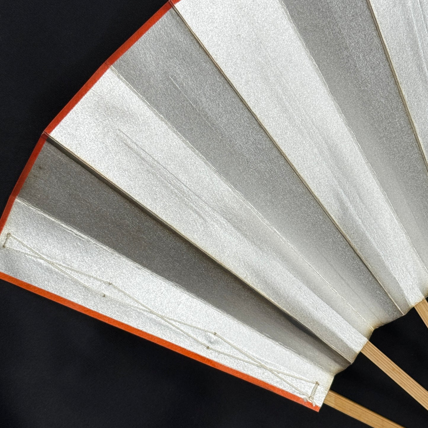 "Orange Edging" Vintage Dance Folding Fan