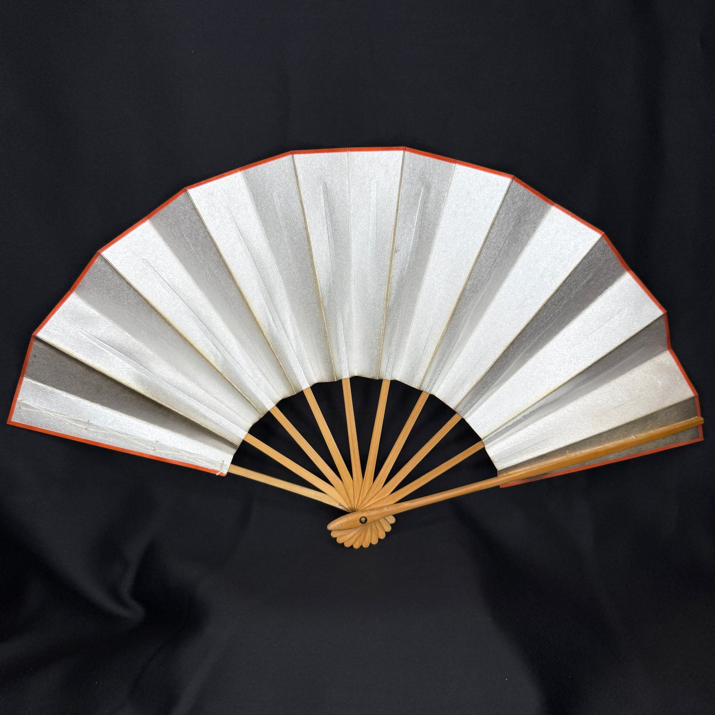 "Orange Edging" Vintage Dance Folding Fan