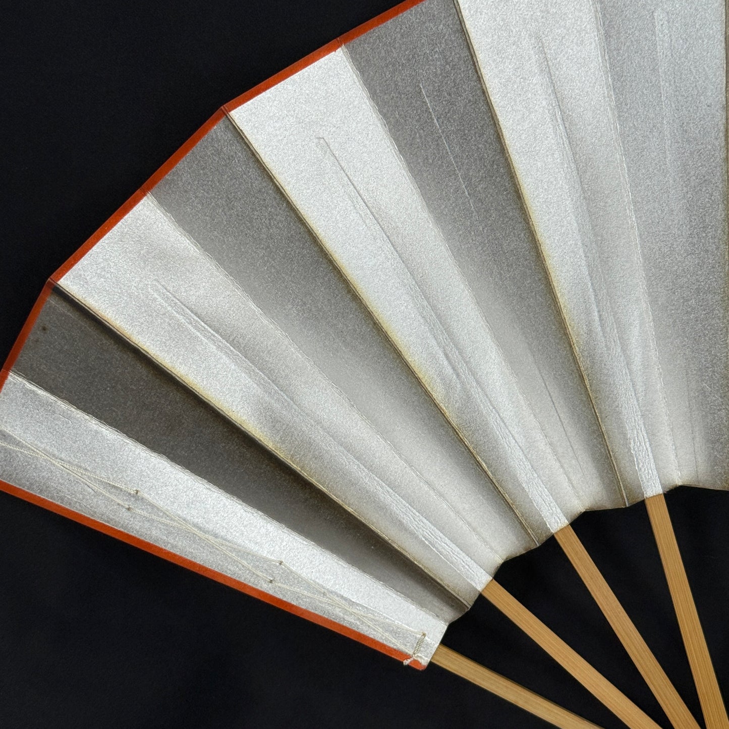 "Orange Edging" Vintage Dance Folding Fan