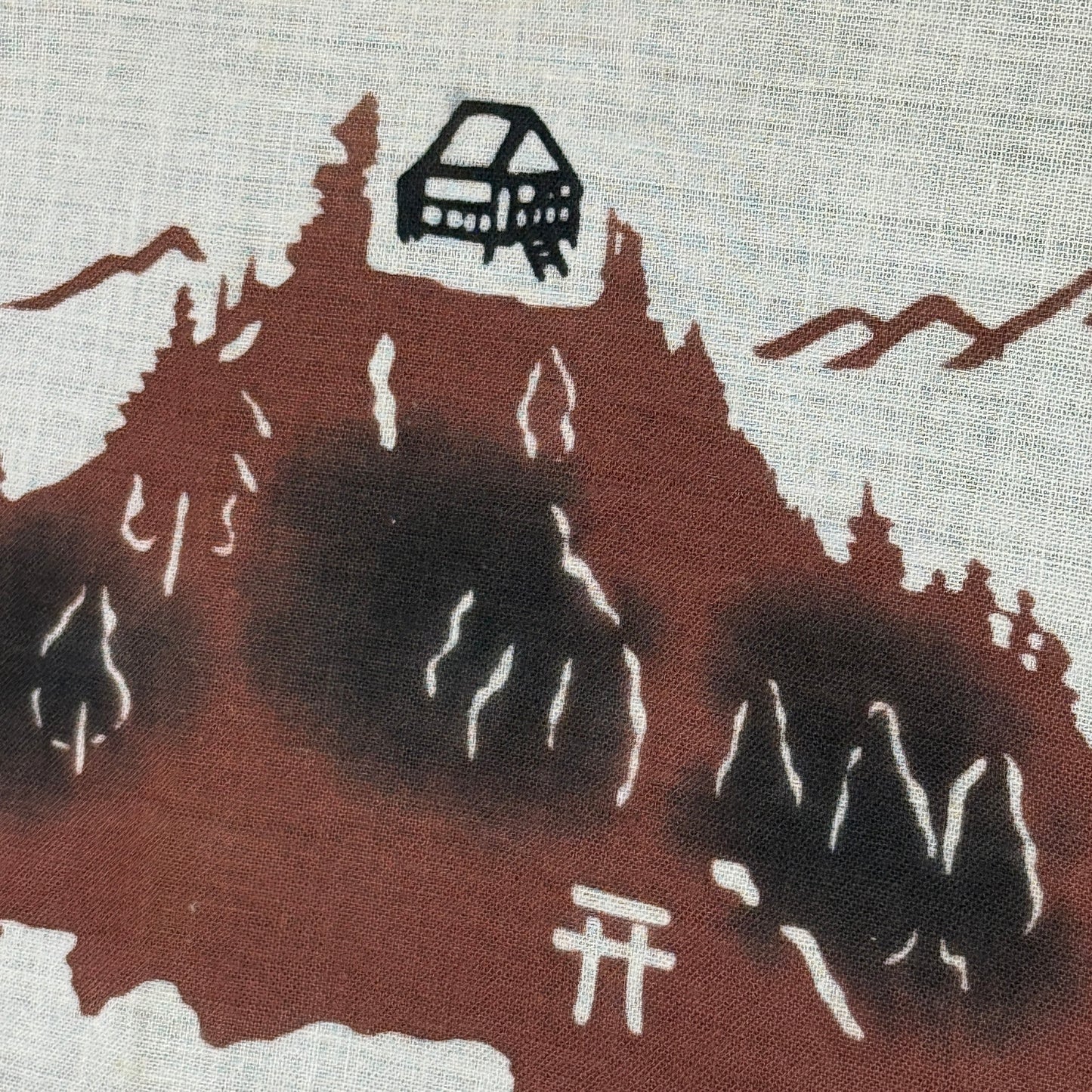 "Tajima Town" Vintage Tenugui