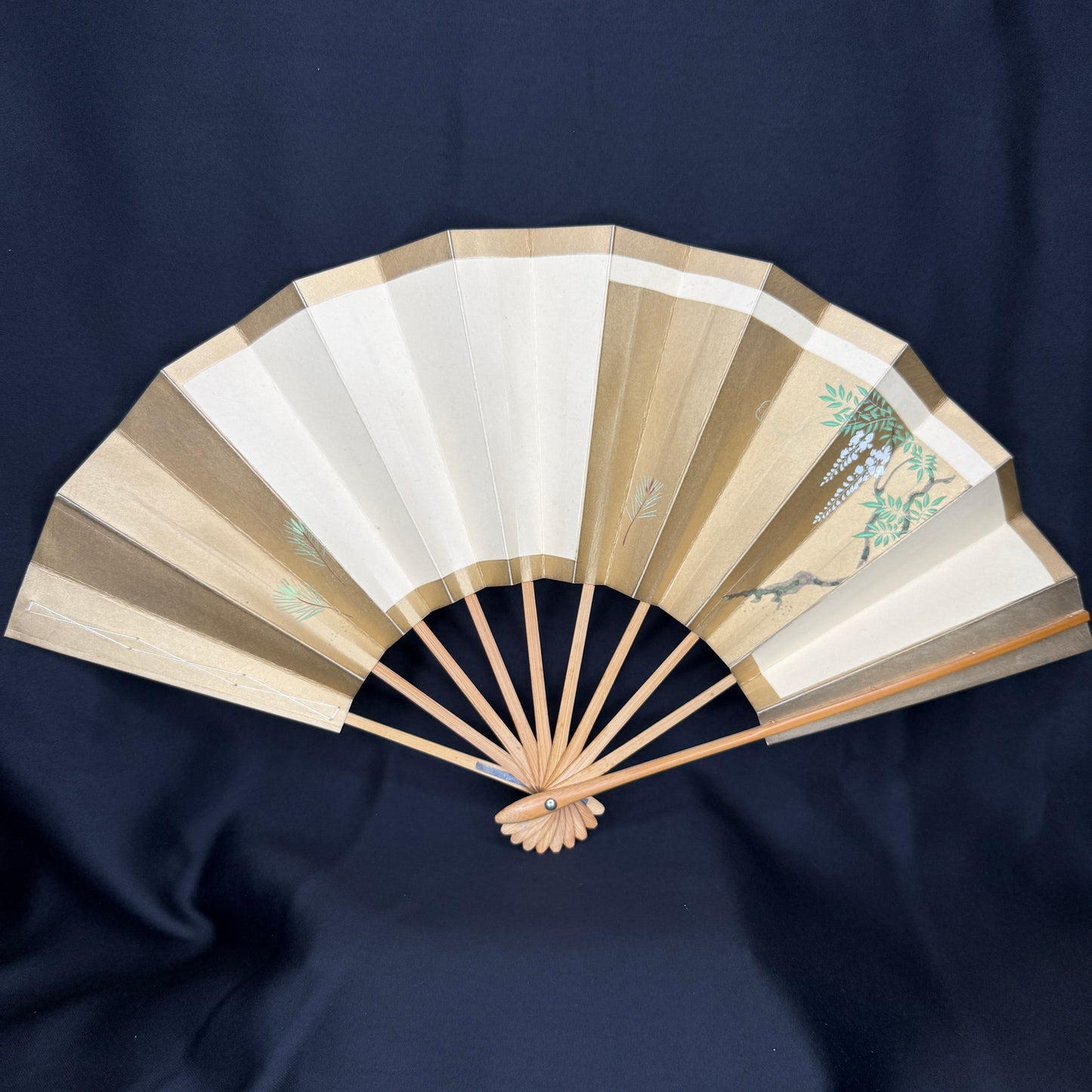 "Kyoto Serenity" Vintage Dance Folding Fan