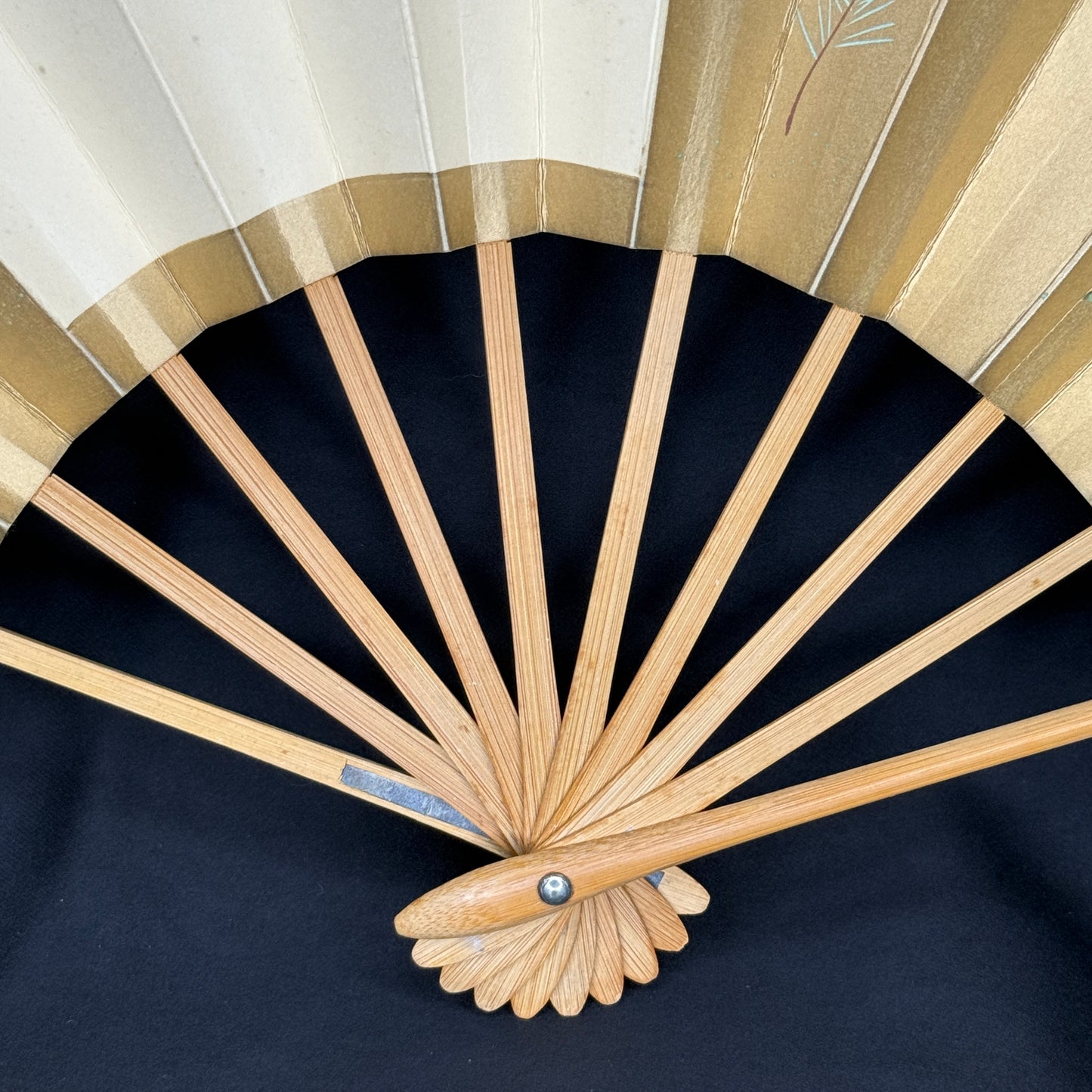 "Kyoto Serenity" Vintage Dance Folding Fan