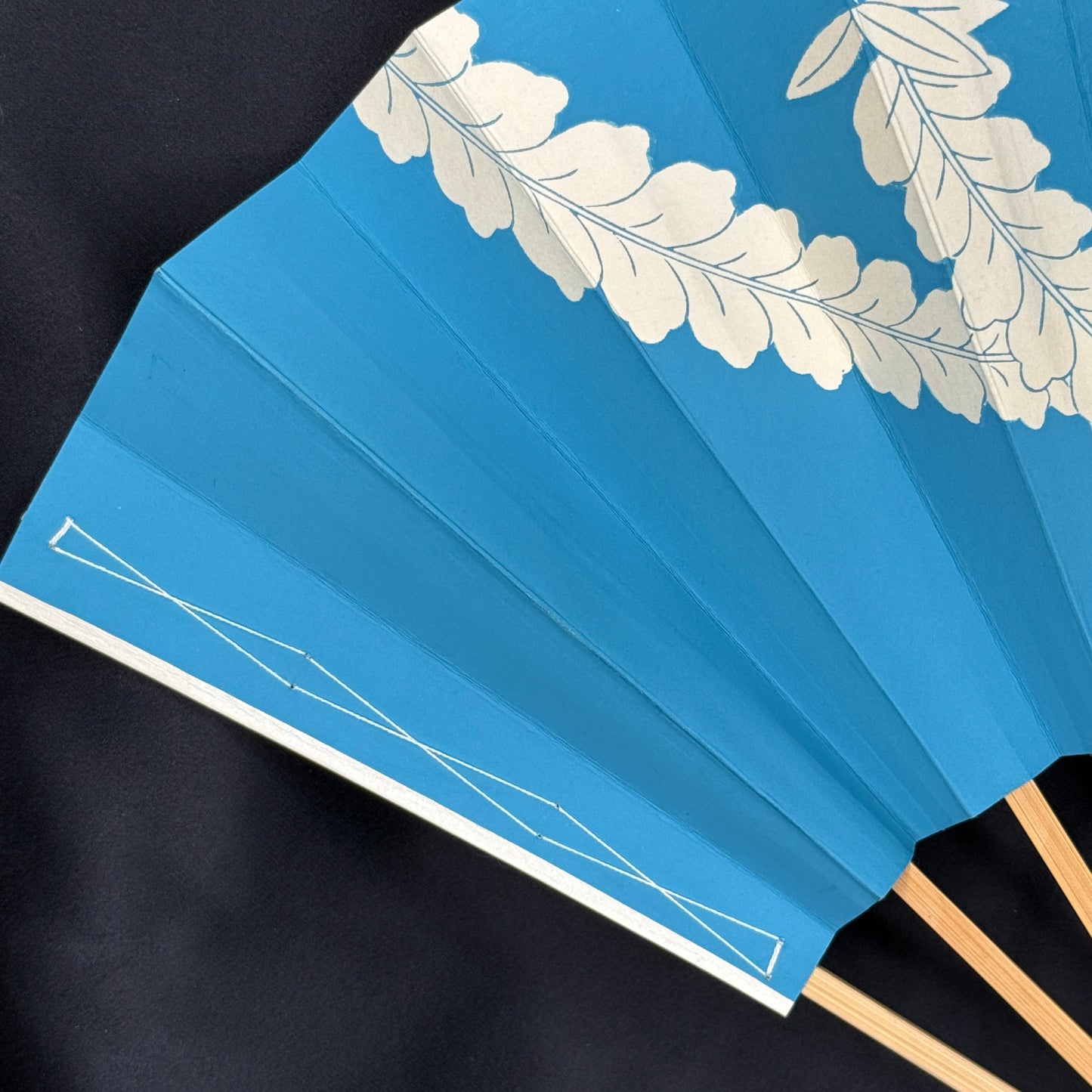 "Blue and White" Vintage Dance Folding Fan