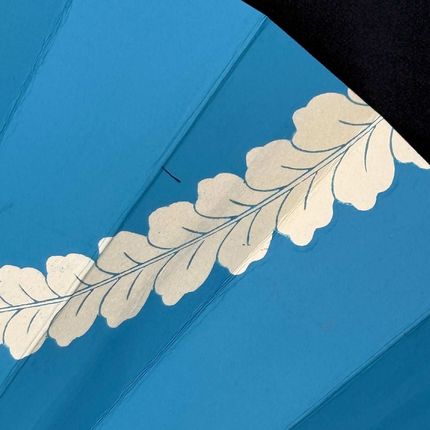 "Blue and White" Vintage Dance Folding Fan