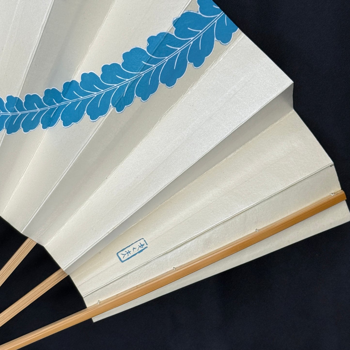 "Blue and White" Vintage Dance Folding Fan