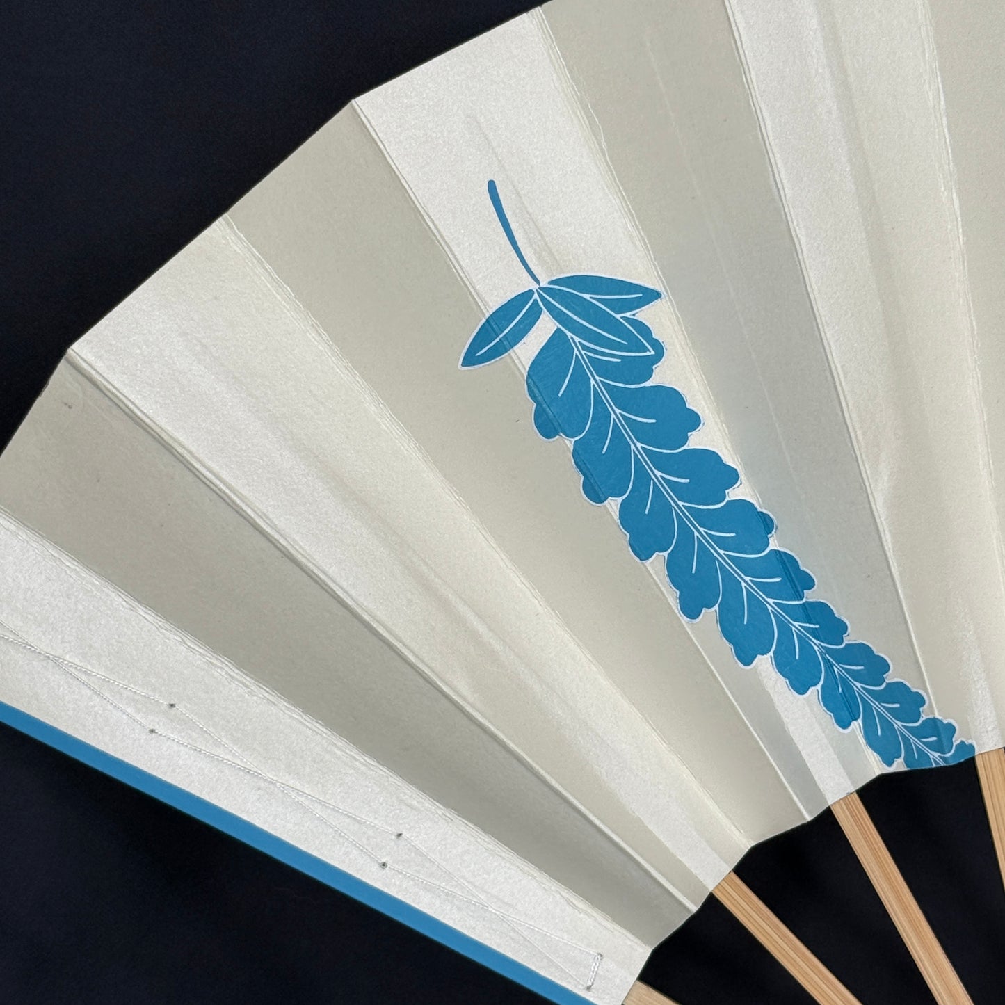 "Blue and White" Vintage Dance Folding Fan