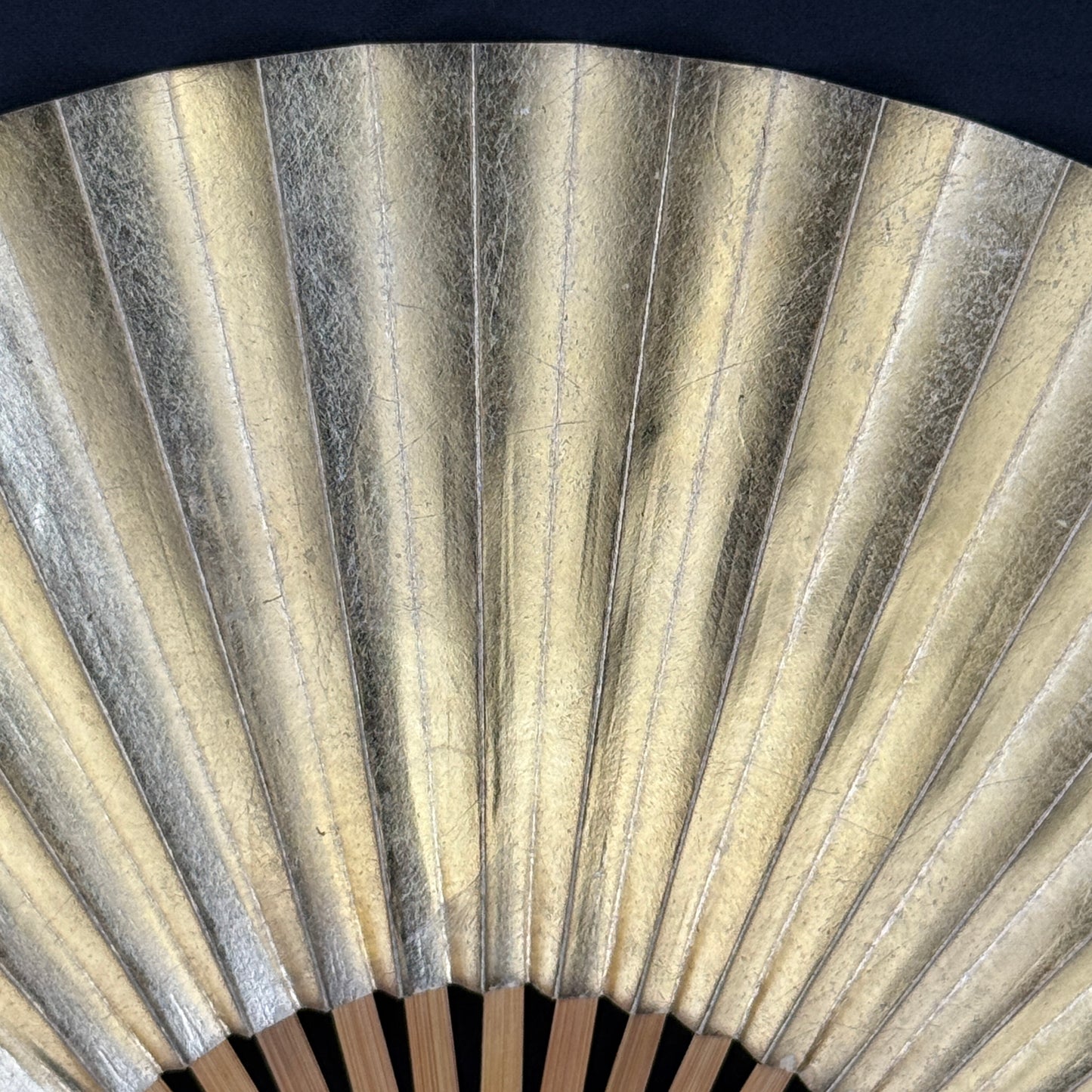 "Silver and Gold" Vintage Folding Fan
