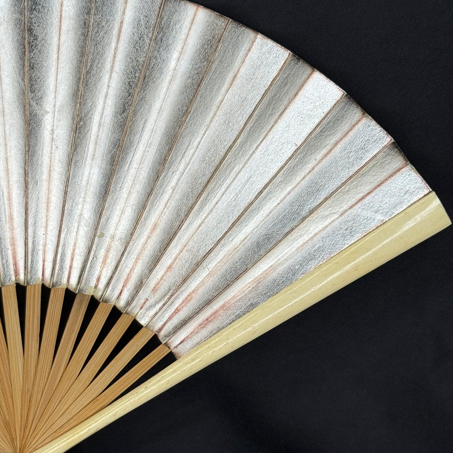 "Silver and Gold" Vintage Folding Fan