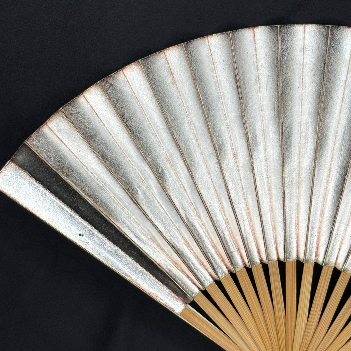 "Silver and Gold" Vintage Folding Fan
