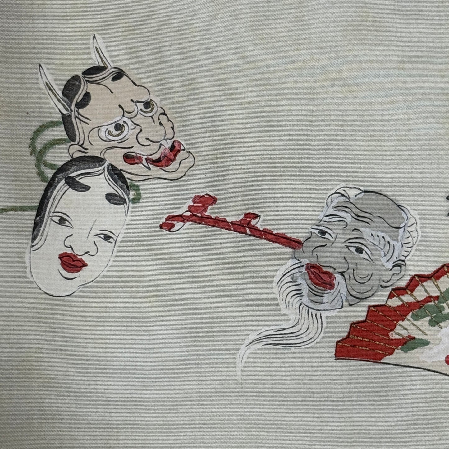 "Faces of the Stage" Vintage Man's Haori