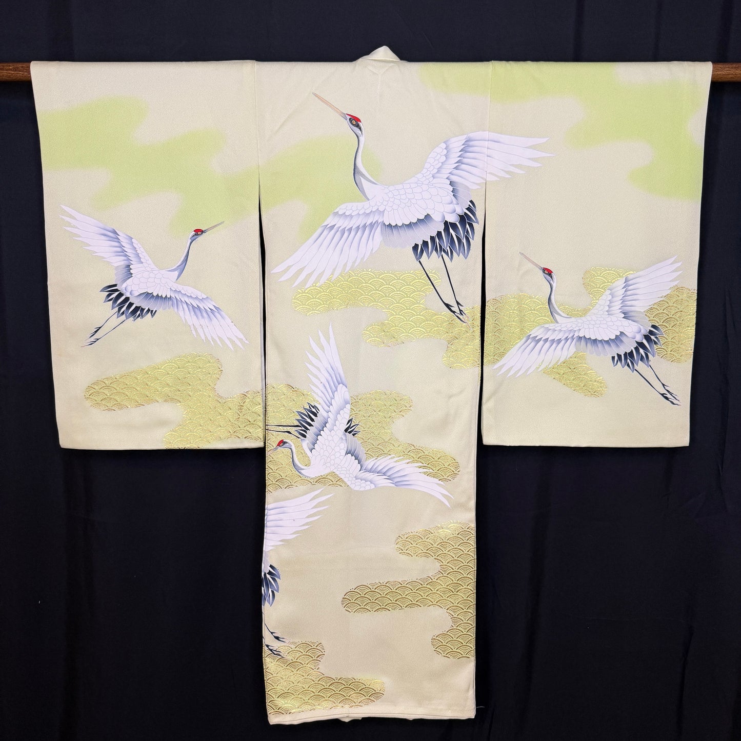 "Cranes in the Clouds" Vintage Boy's Miyamairi