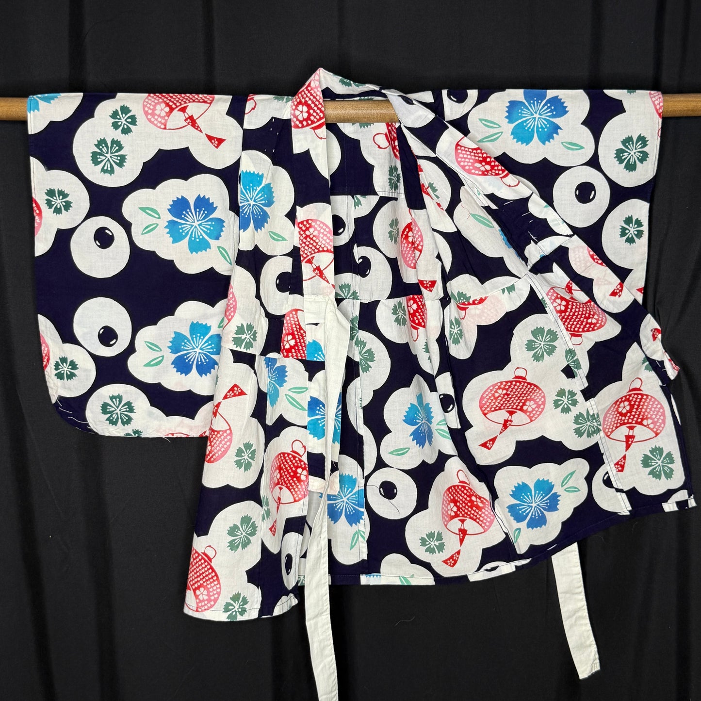 "Lantern Bloom" Vintage Girl's Yukata