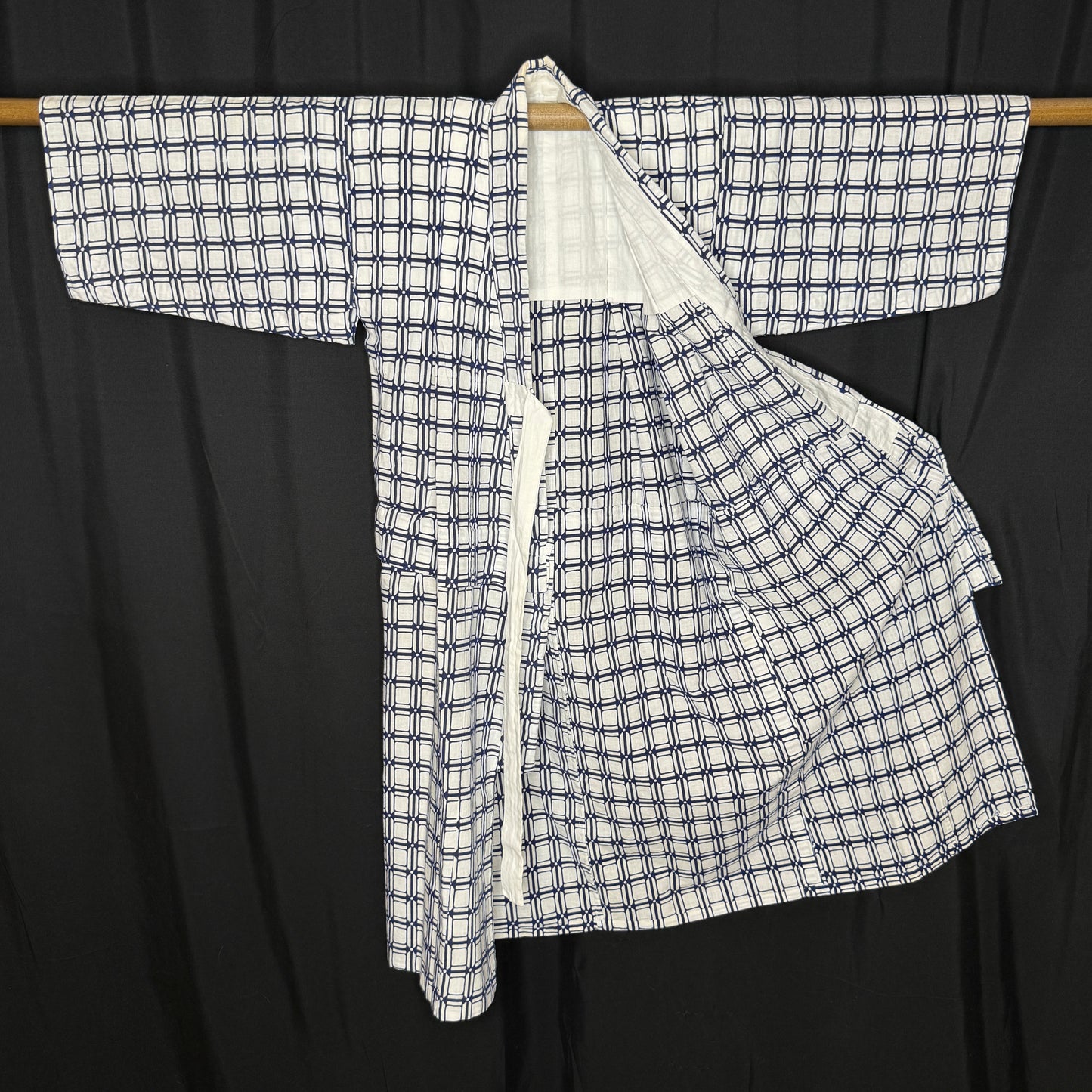 "Window Lattice" Vintage Boy's Yukata