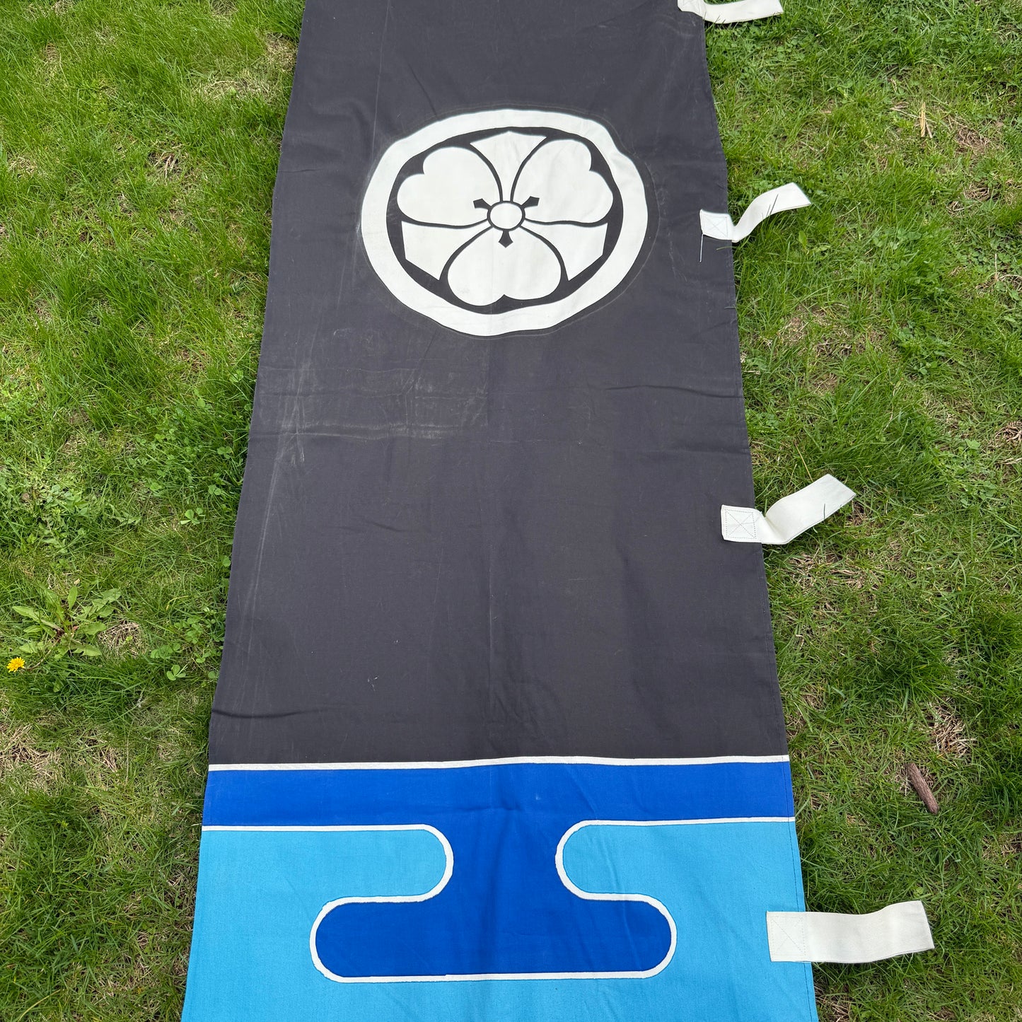 "Captured Oni" Vintage Nobori Banner