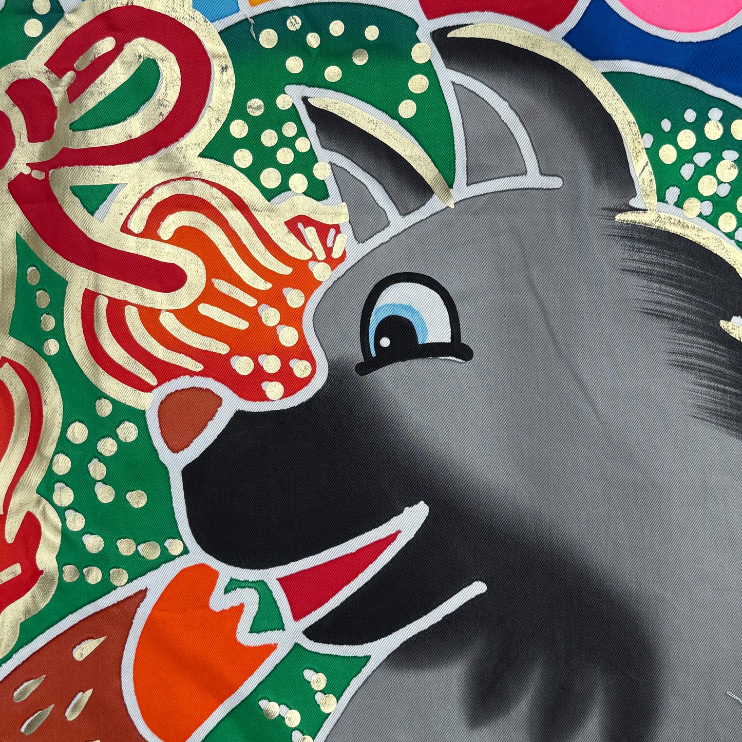 "Captured Oni" Vintage Nobori Banner