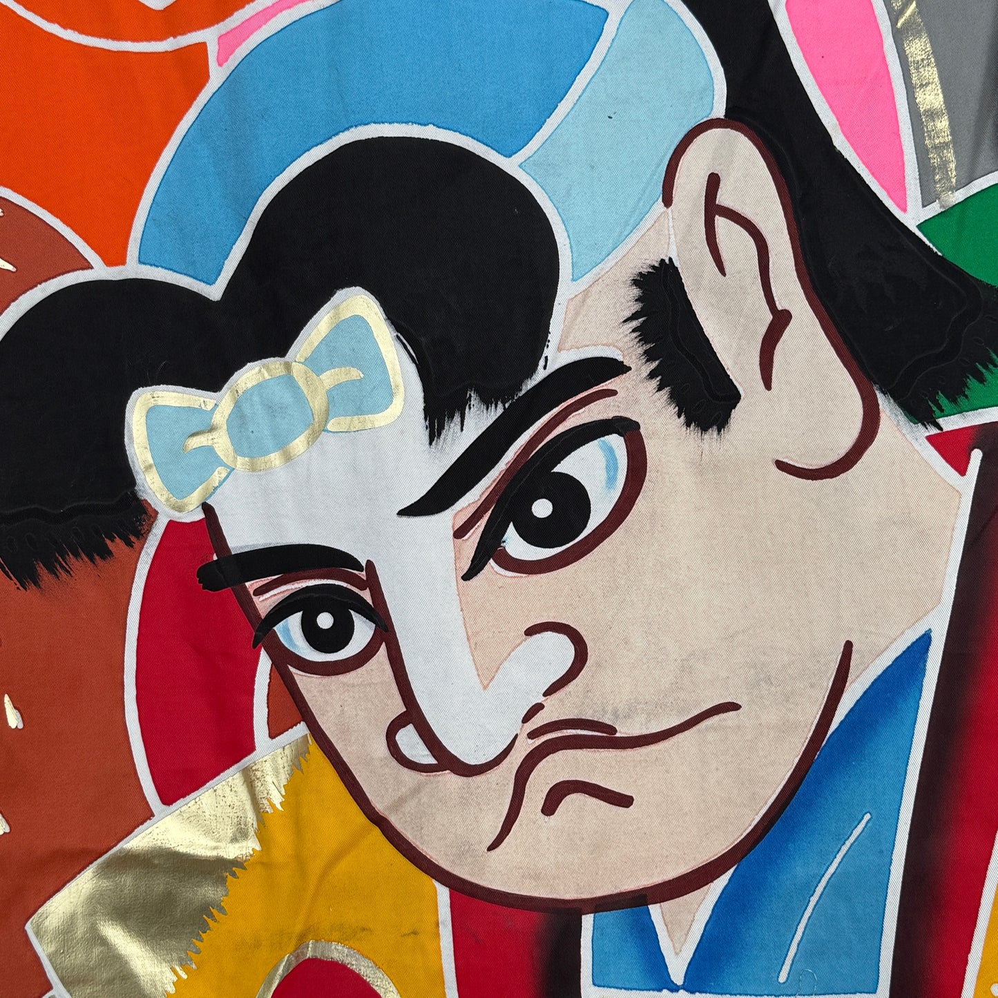"Captured Oni" Vintage Nobori Banner