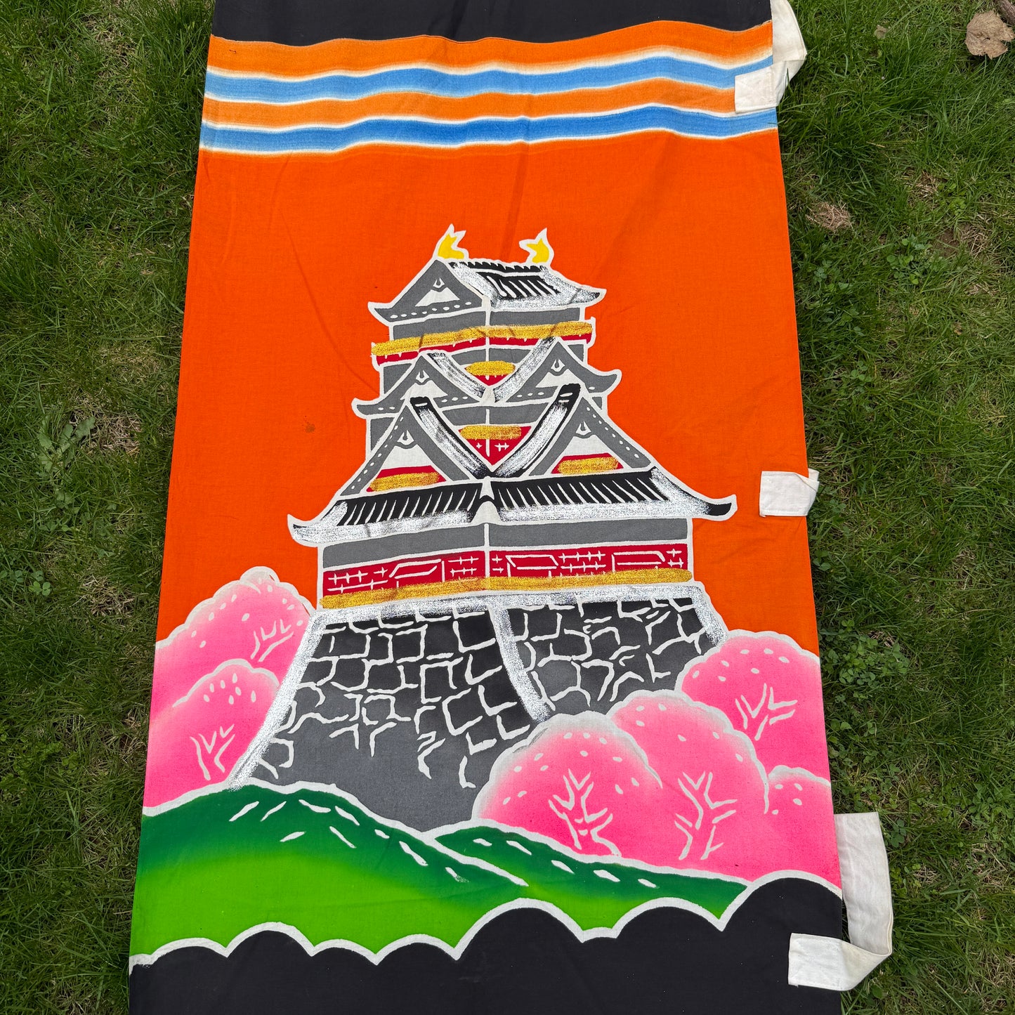 "Three Horsemen" Vintage Nobori Banner