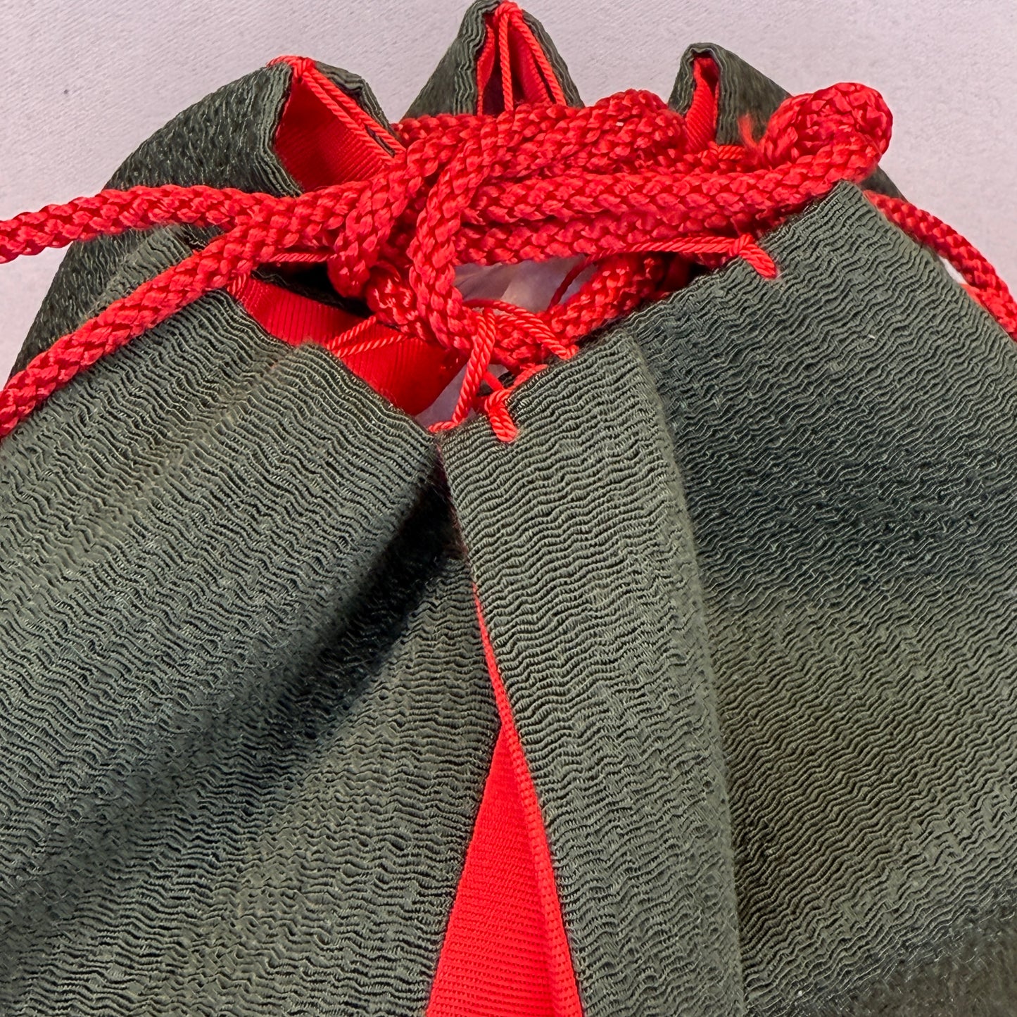"Holiday Colors" Japanese Kinchaku Drawstring Bag