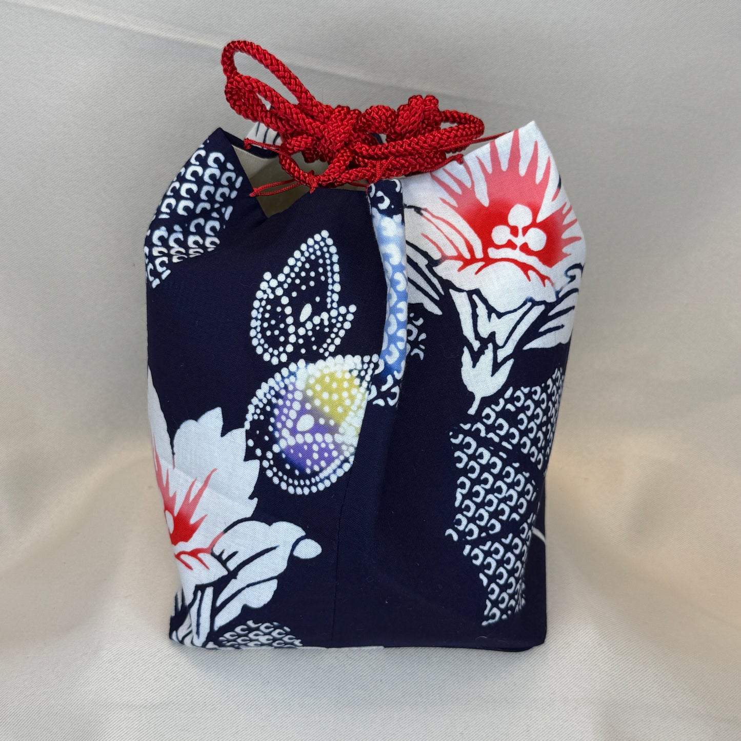 "Yukata Style" Japanese Kinchaku Drawstring Bag