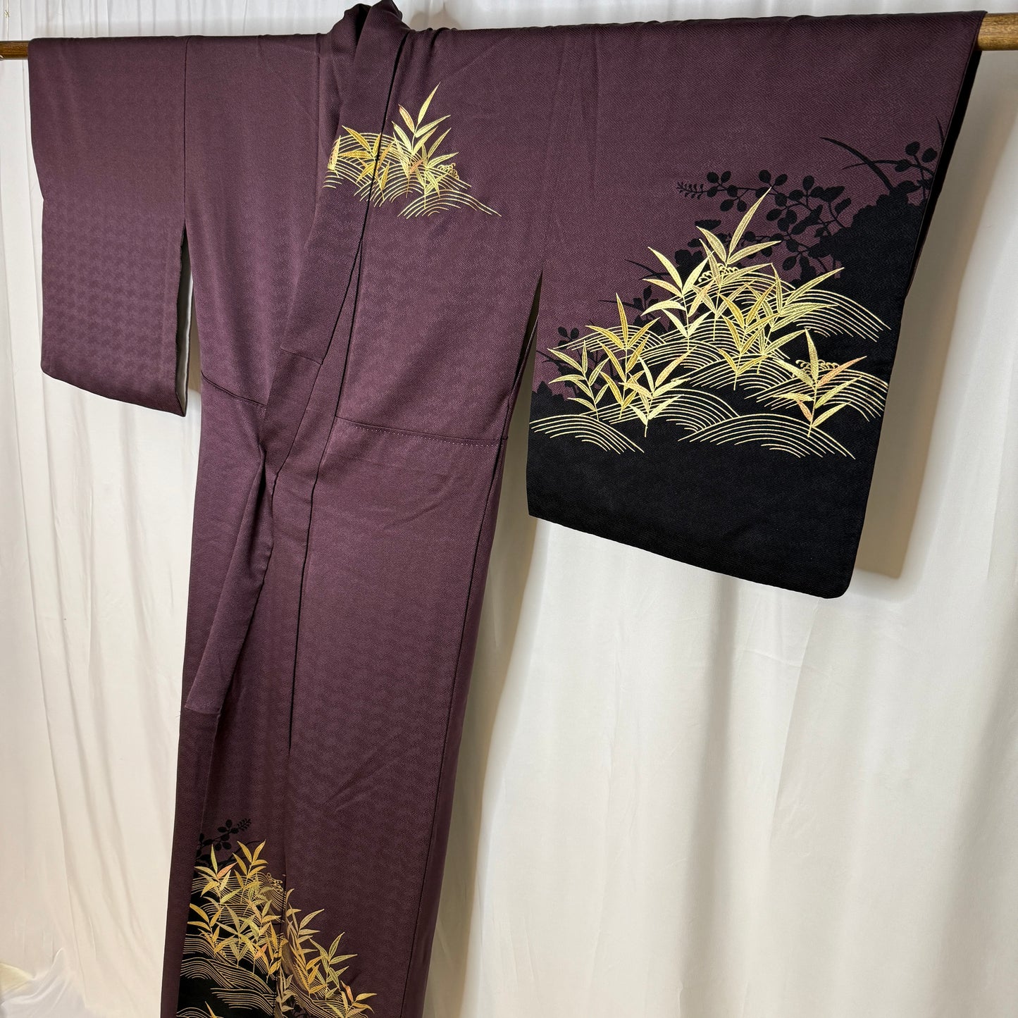 "Golden Bamboo" Vintage Formal Kimono