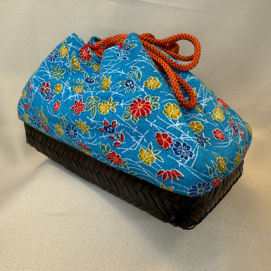 "Summer Harmony" Japanese Kinchaku Basket Bag