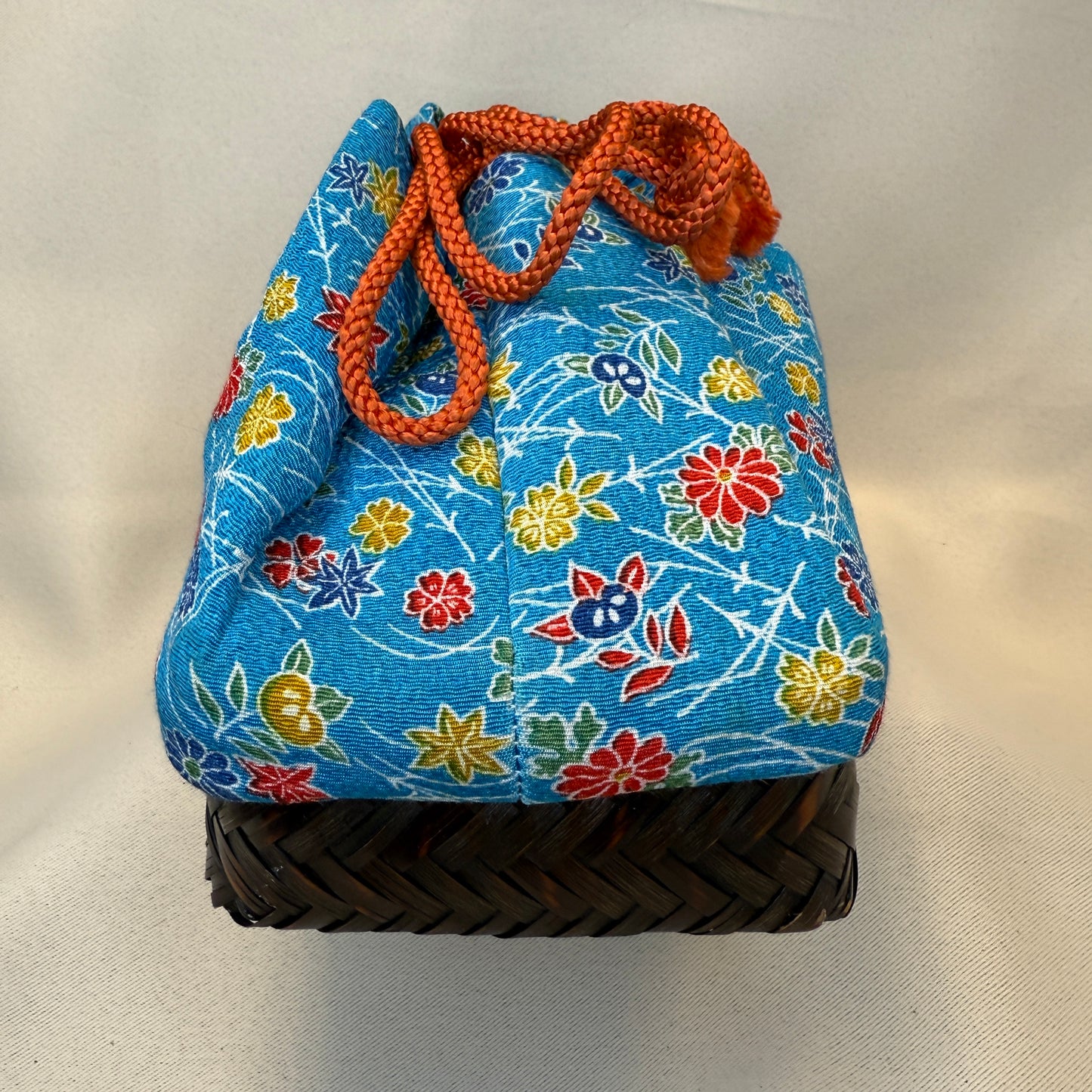 "Summer Harmony" Japanese Kinchaku Basket Bag