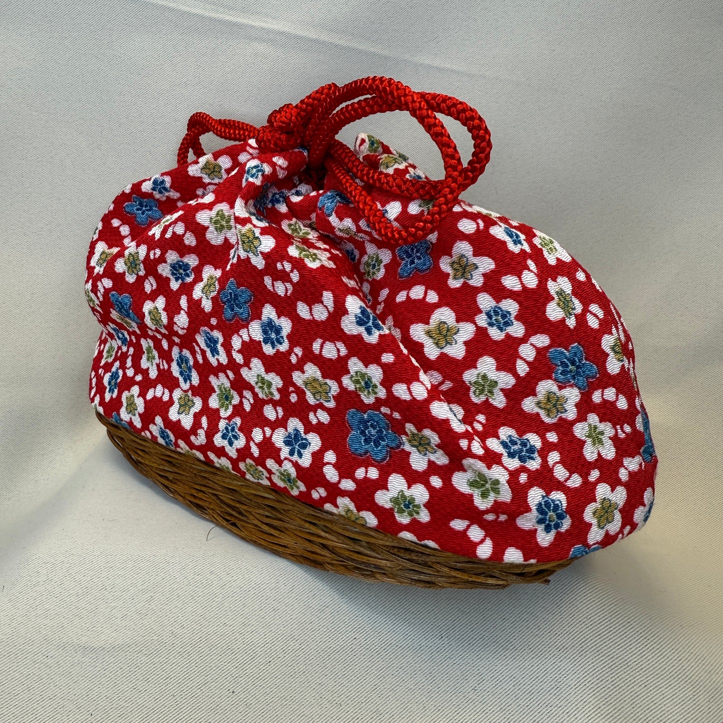 "Kyoto Cutie" Japanese Kinchaku Basket Bag