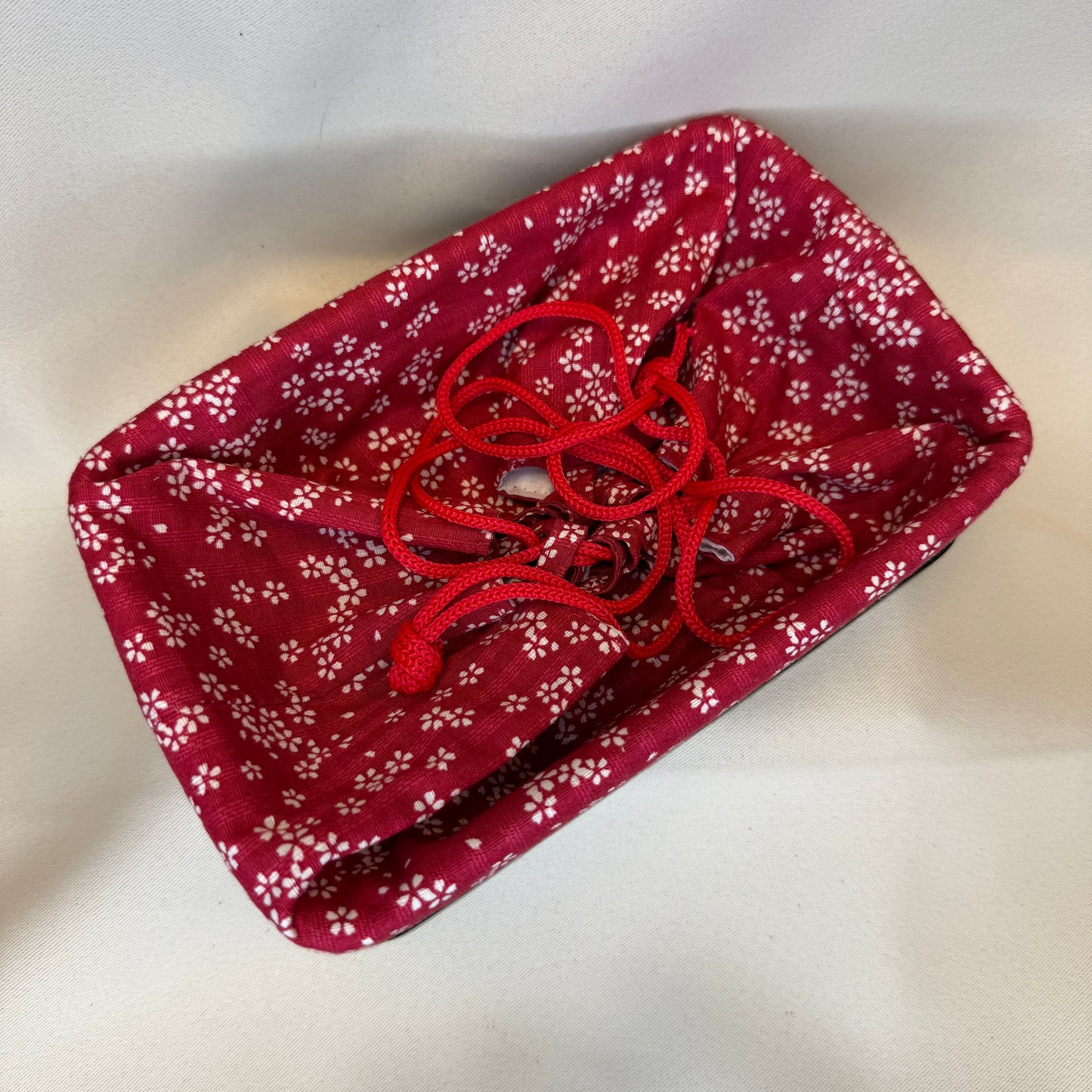 "Cherry Lane" Japanese Kinchaku Basket Bag