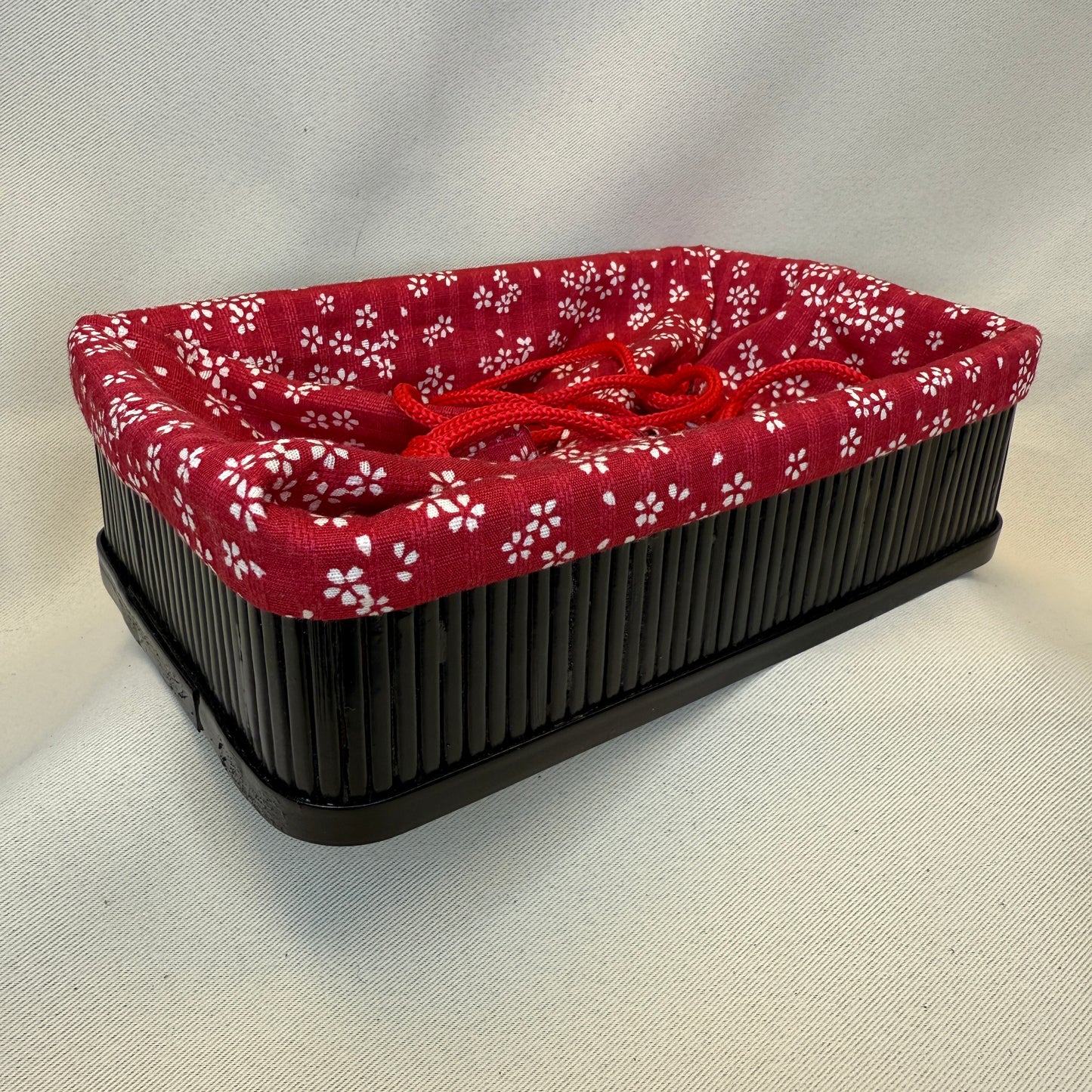 "Cherry Lane" Japanese Kinchaku Basket Bag