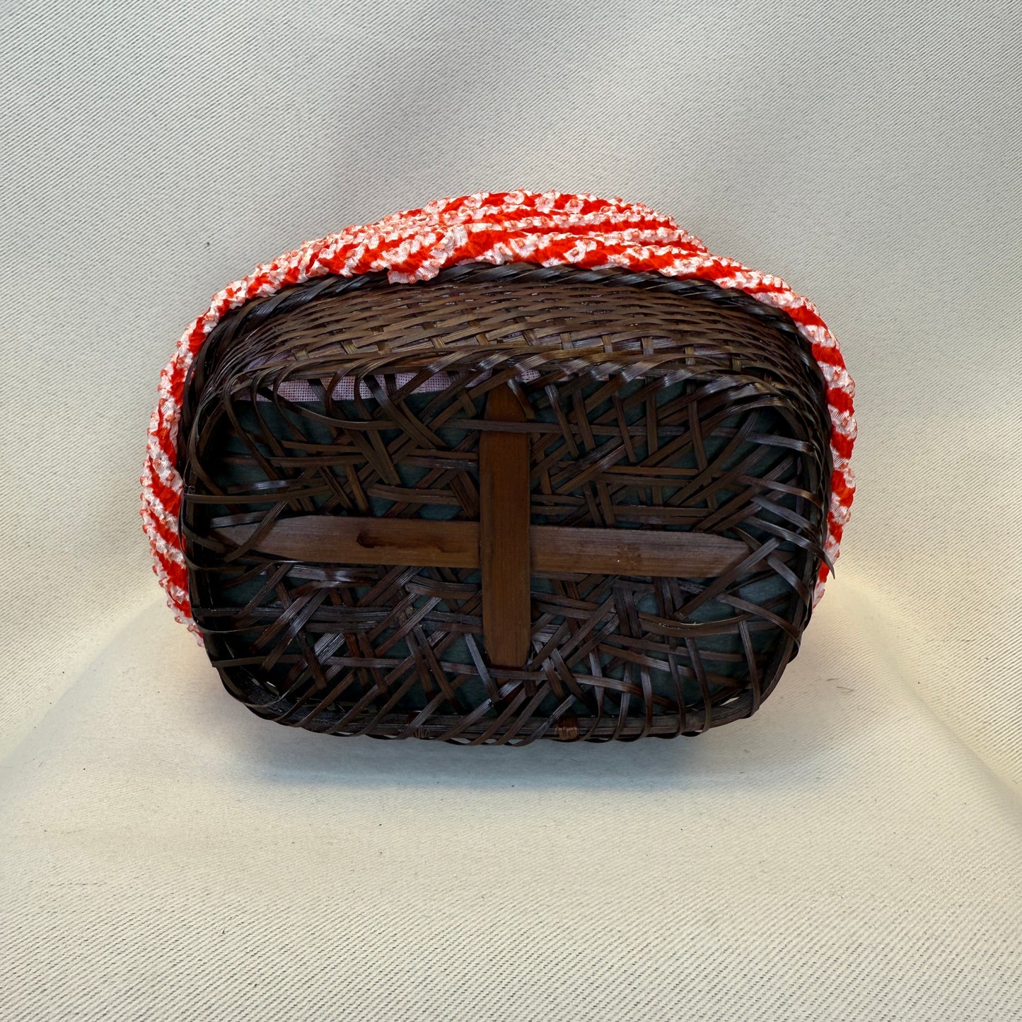 "Candy Stripe" Japanese Kinchaku Basket Bag