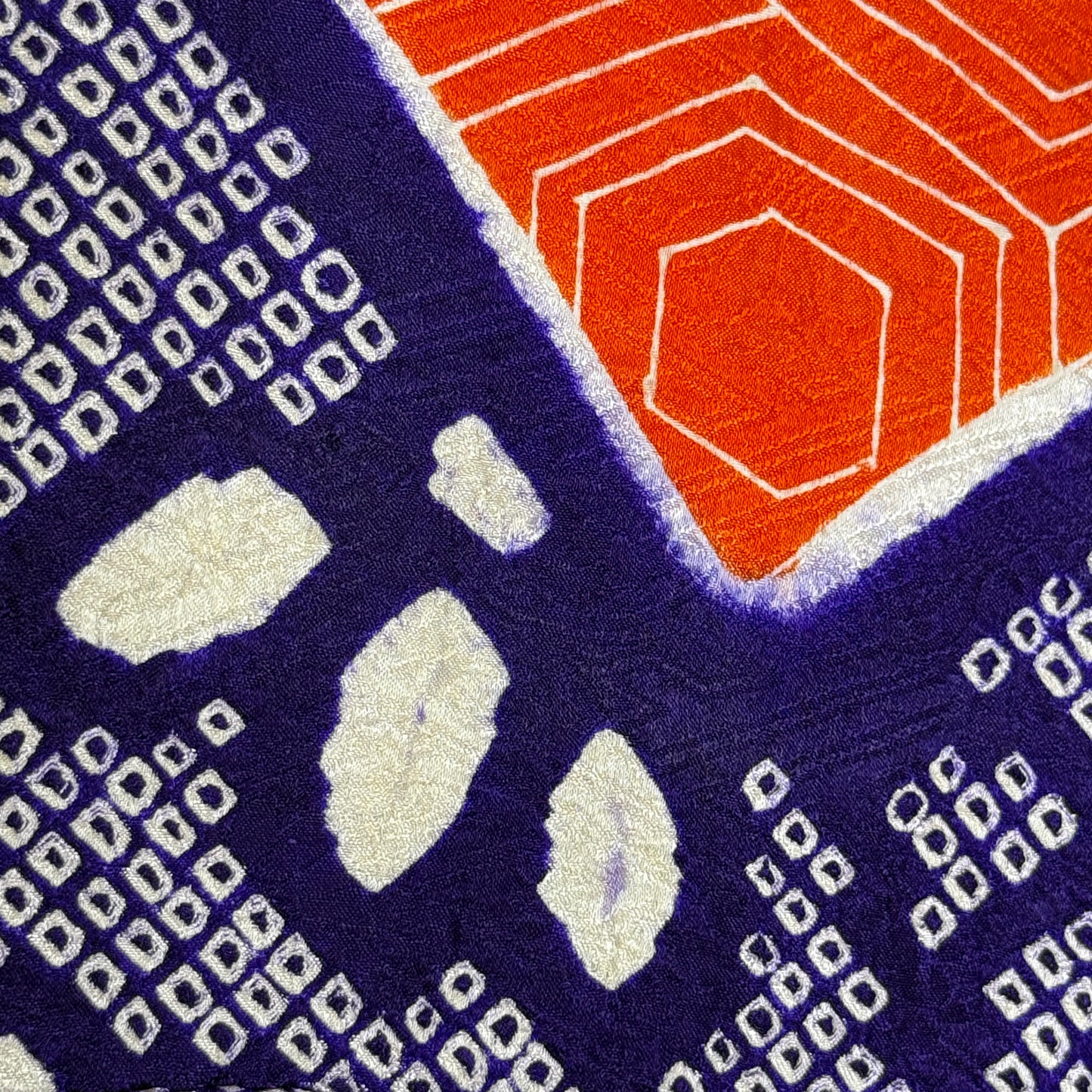 "Royal Fans" Vintage Furisode Kimono