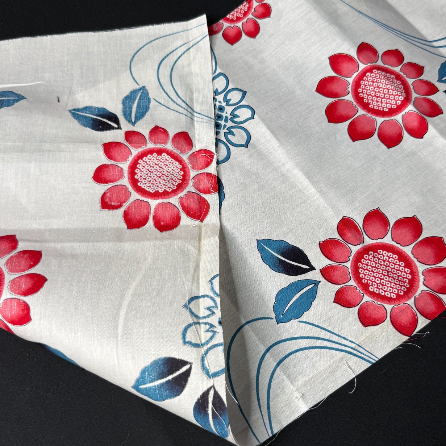 "Summer Blooms" Vintage Kimono Yardage