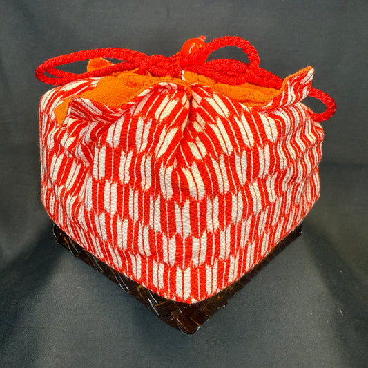 "Arrows of Fortune" Japanese Kinchaku Basket Bag