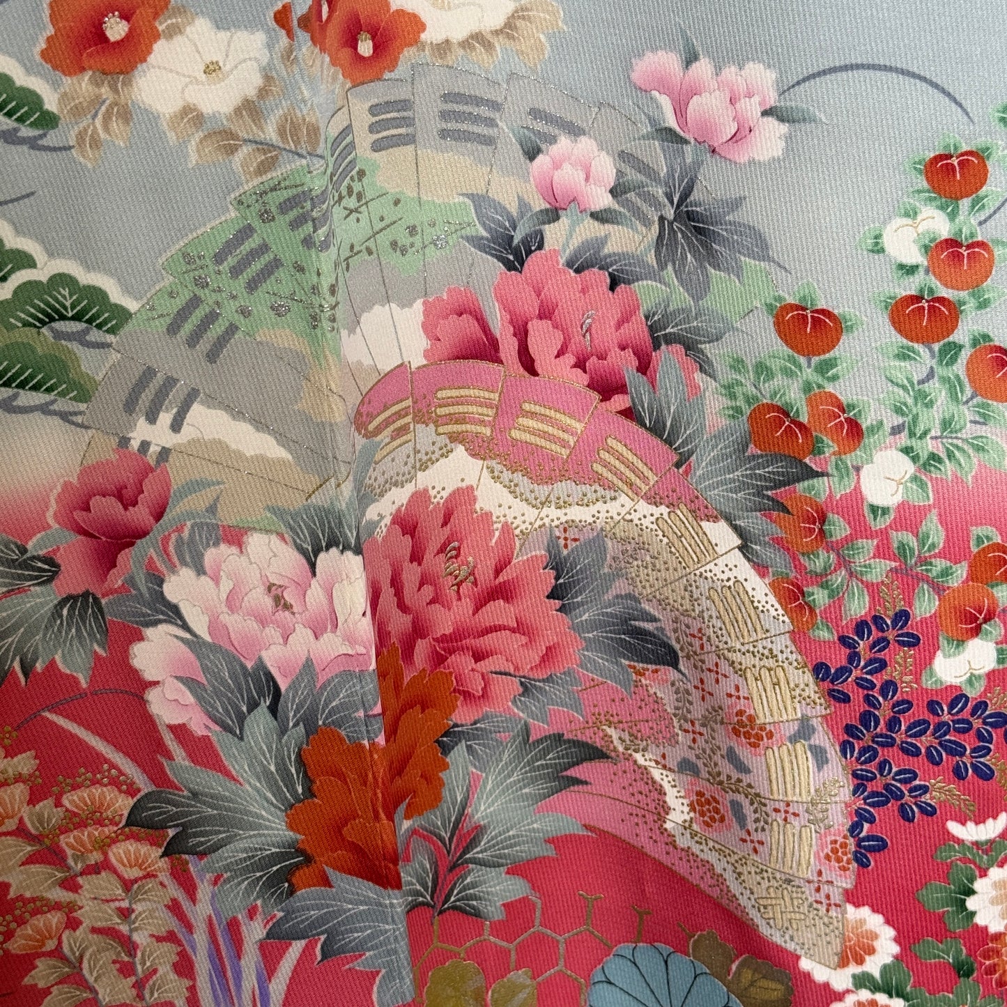 "Palace Coach" Vintage Furisode Kimono