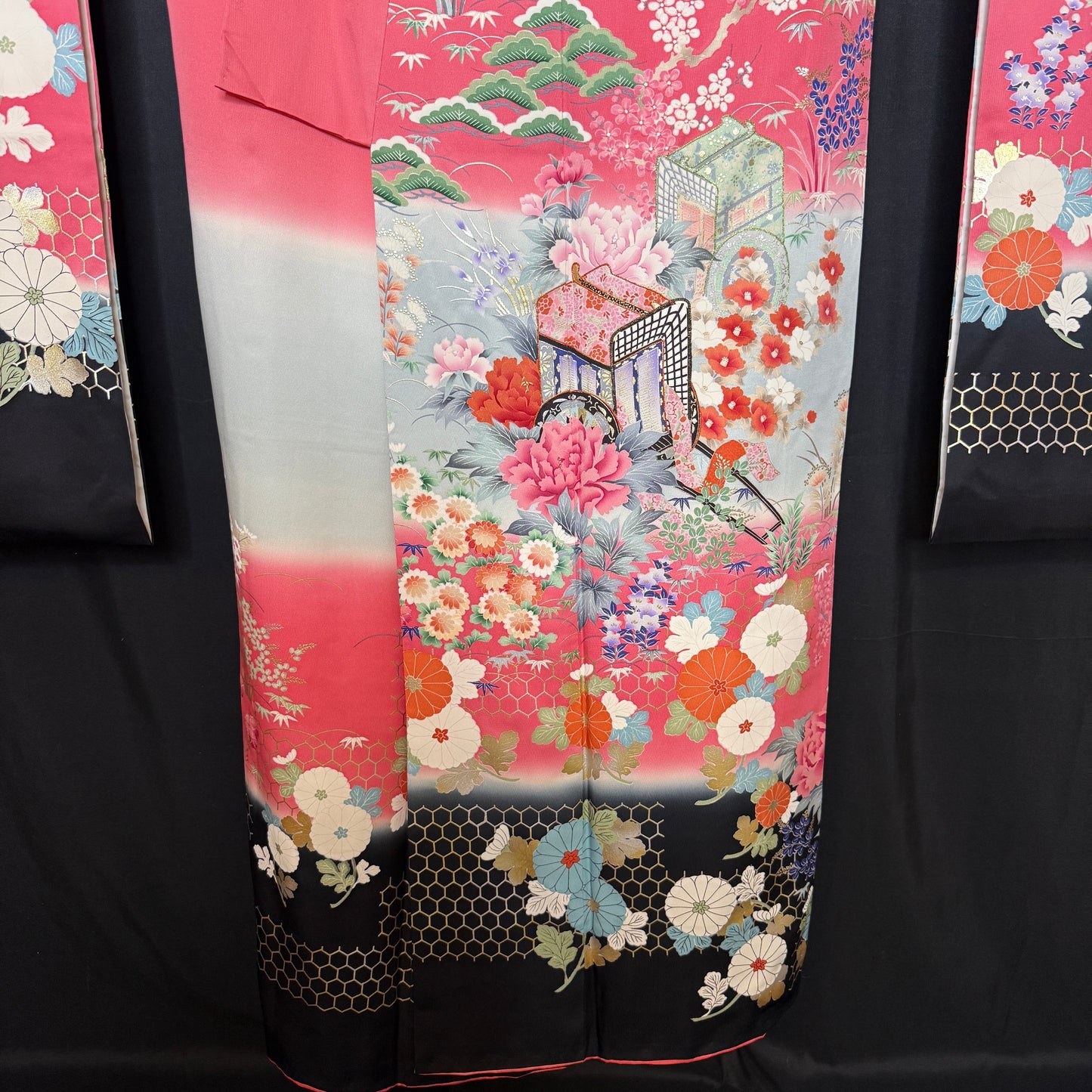 "Palace Coach" Vintage Furisode Kimono